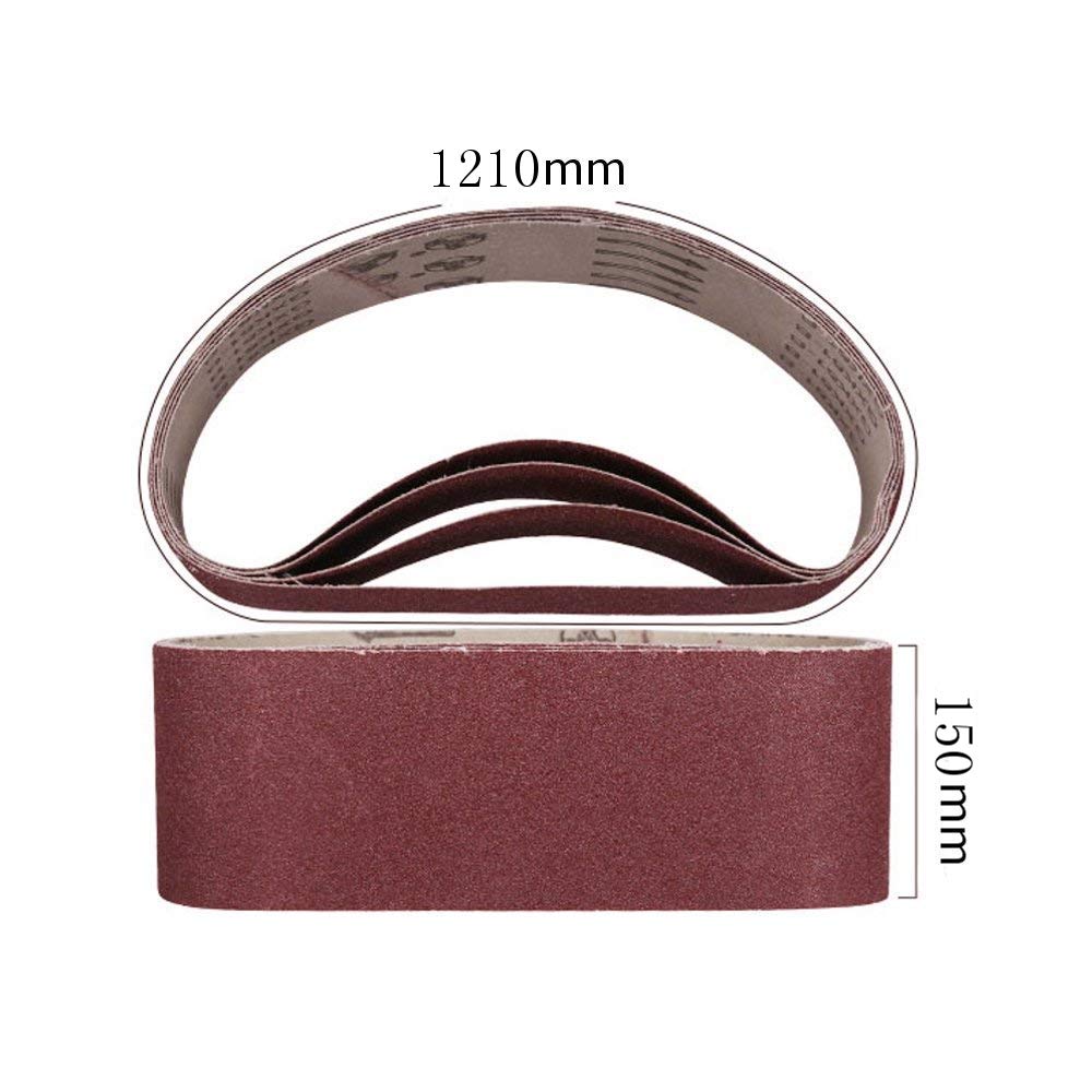 8-Pack 6x48 Inch Sanding Belts – 40/80/120/240 Grits, Aluminum Oxide For Wood, Metal, Plastic On Belt Sanders - View #4
