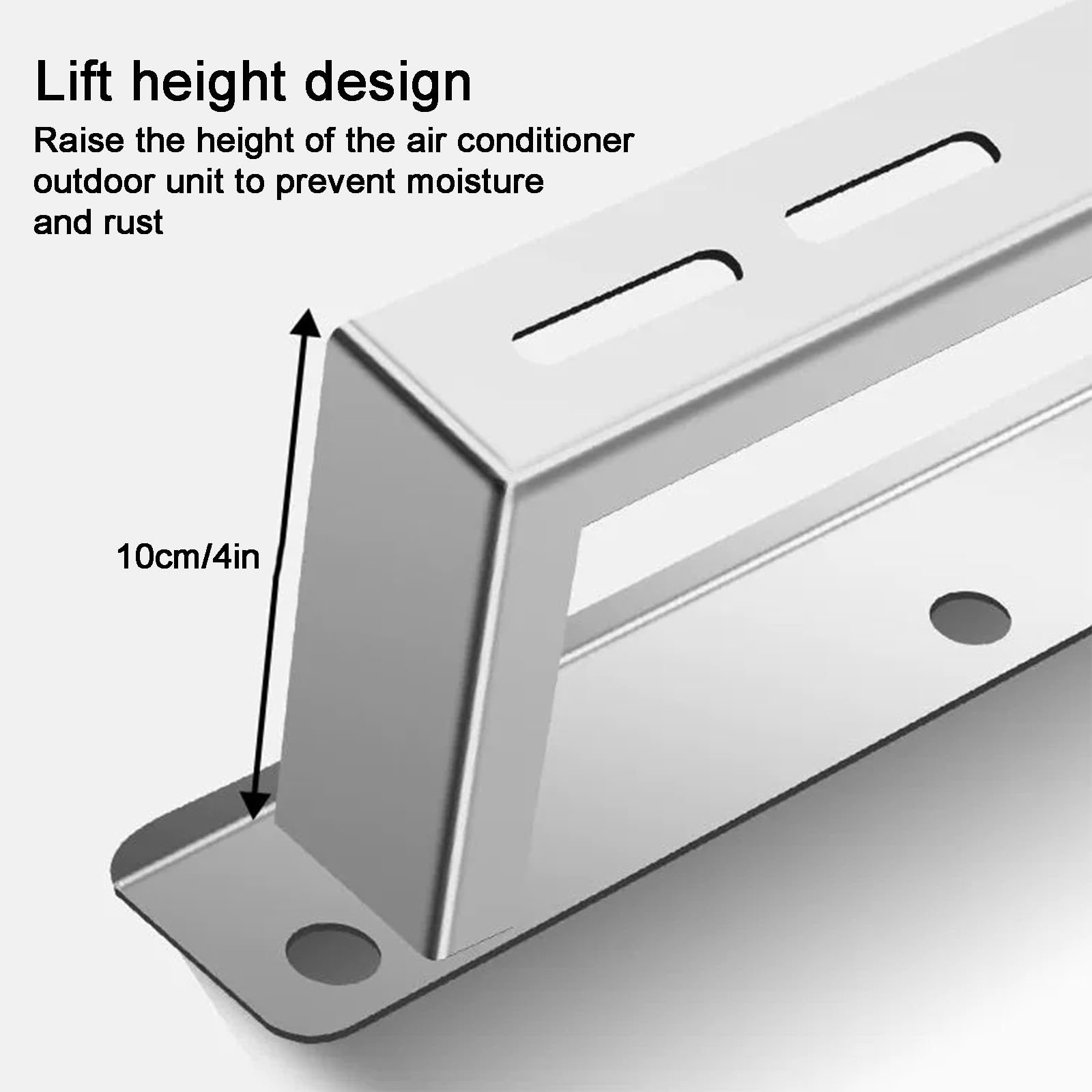 Staffe Condizionatore Esterno, Supporto da Terra per Condizionatori Mini Split, Base In Acciaio Inox per Condizionatori da 1 a 5 Unità, Portata 200 Kg(50cm/20in)