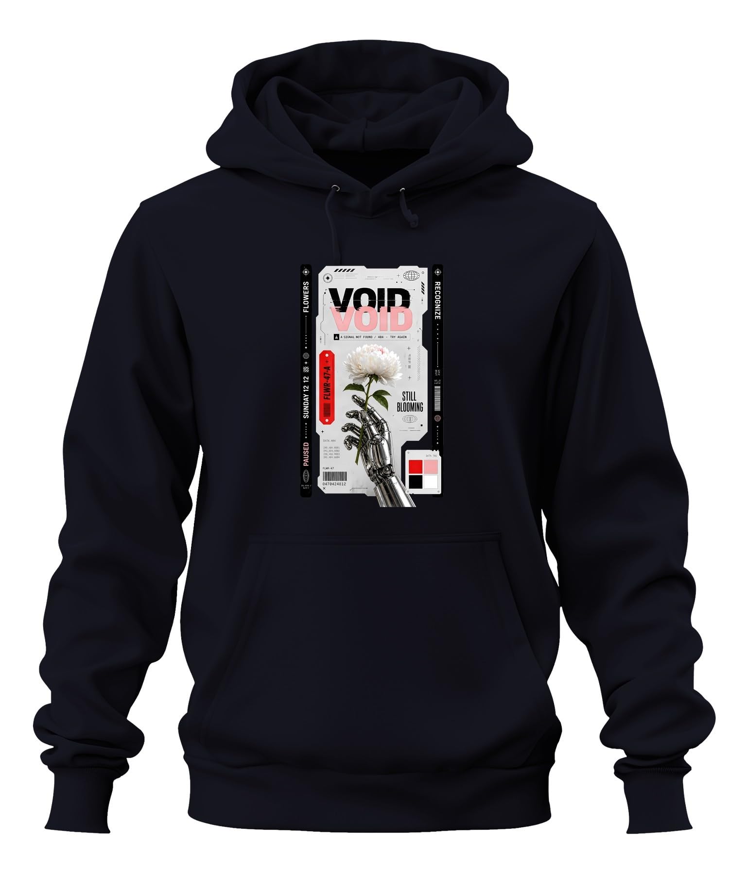 Void Still Blooming Robot Japan Y2K - Felpa con cappuccio