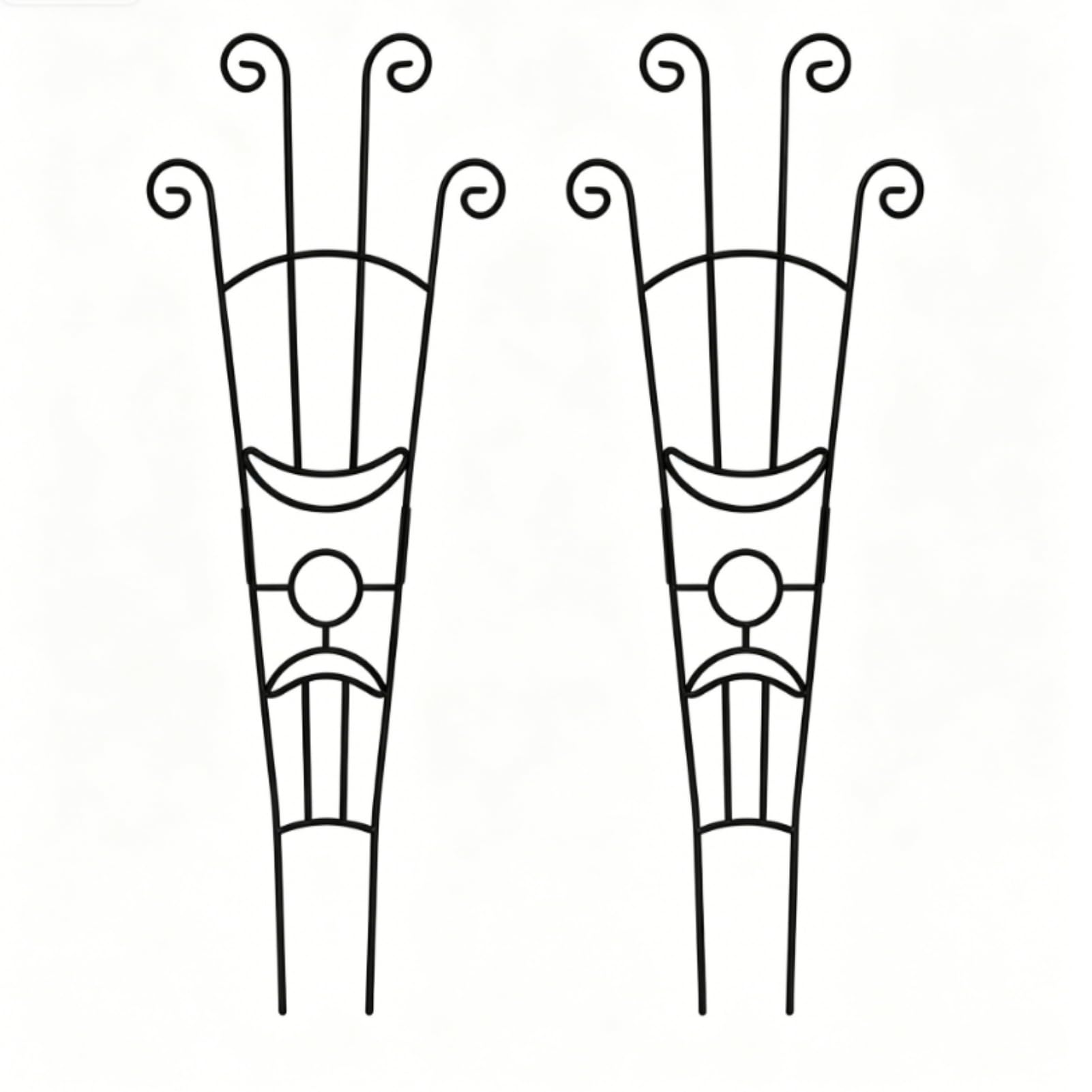 Metal Trellis for Climbing Plants, Foldable Plant Support, 83x27cm Sturdy Garden Trellis Indoor Outdoor for Monstera Ivy Hoya Pothos Vine Flower Sweet Pea (2pcs)