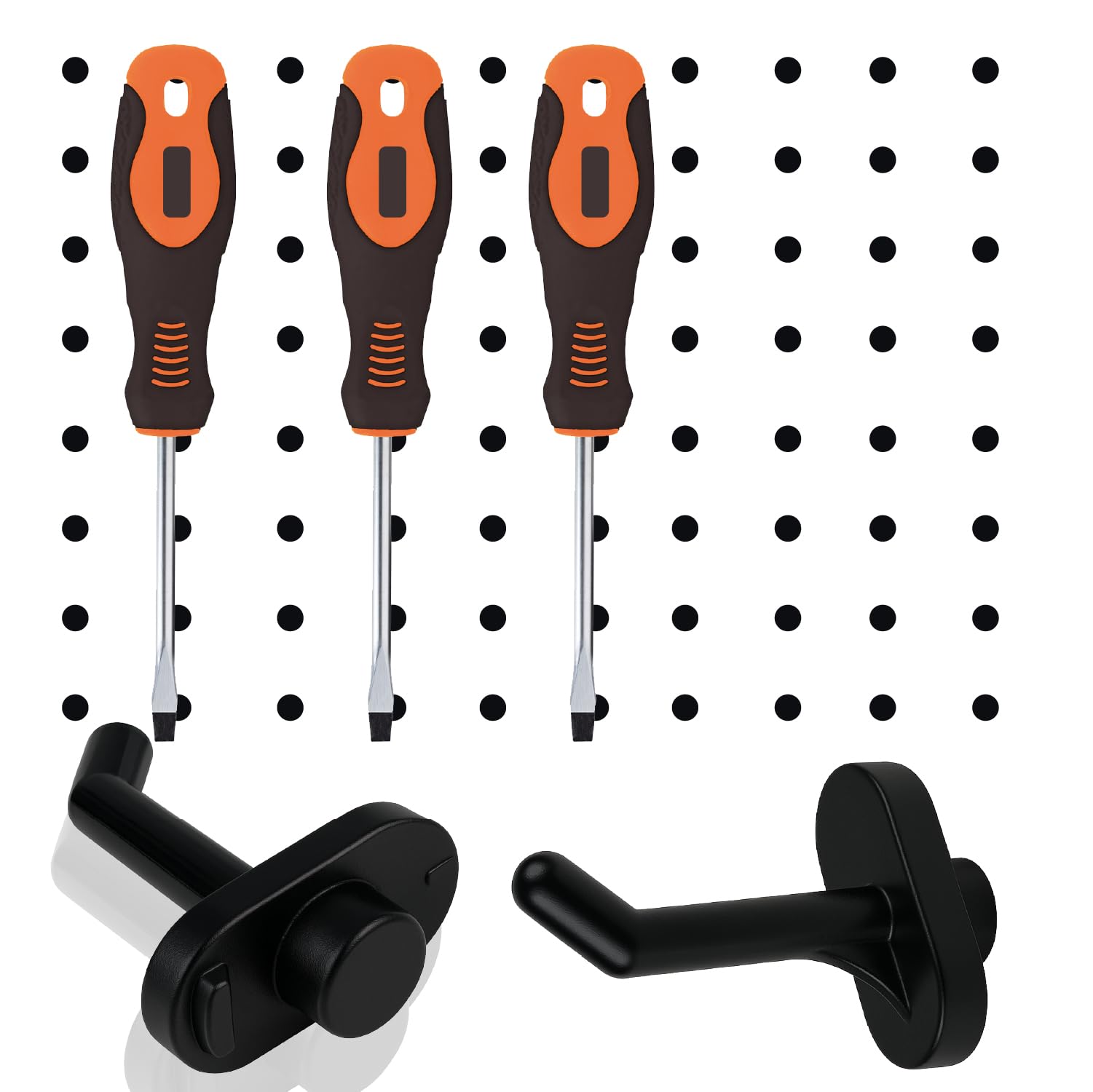 Crisalide® - Ganci Per Pannelli Forati Portautensili, Plastica O Ferro Zincato, Confezione Da 100 Pezzi - Resistenti e Facili Da Installare - Fissaggio Sicuro (Gancio Piccolo Plastica)