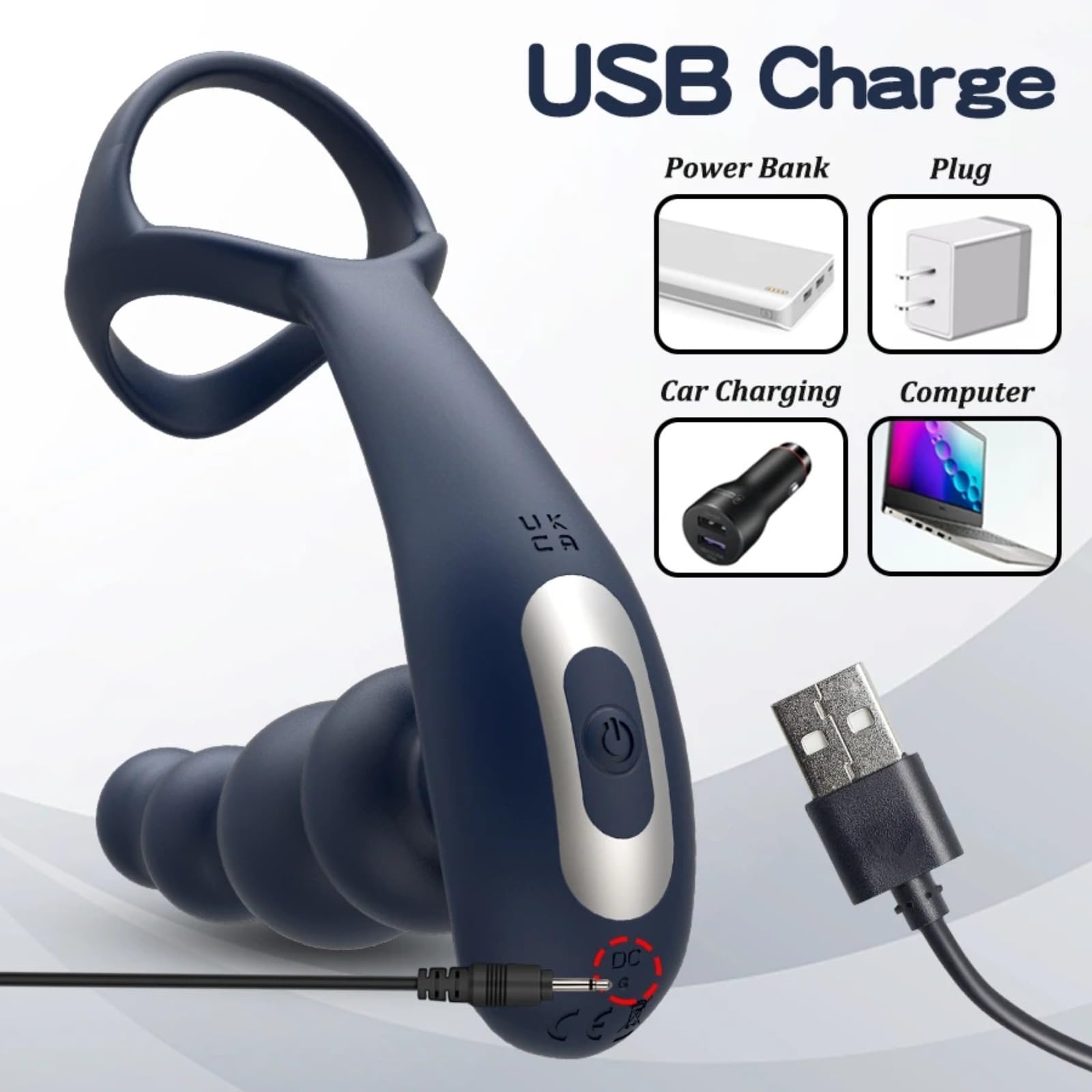 vibratore Vibratore della prostata telecomandato Ruota di 360° Anello vibratore giocattolo Tappi per anelli Masturbatore Plug anale per sesso Indossabile