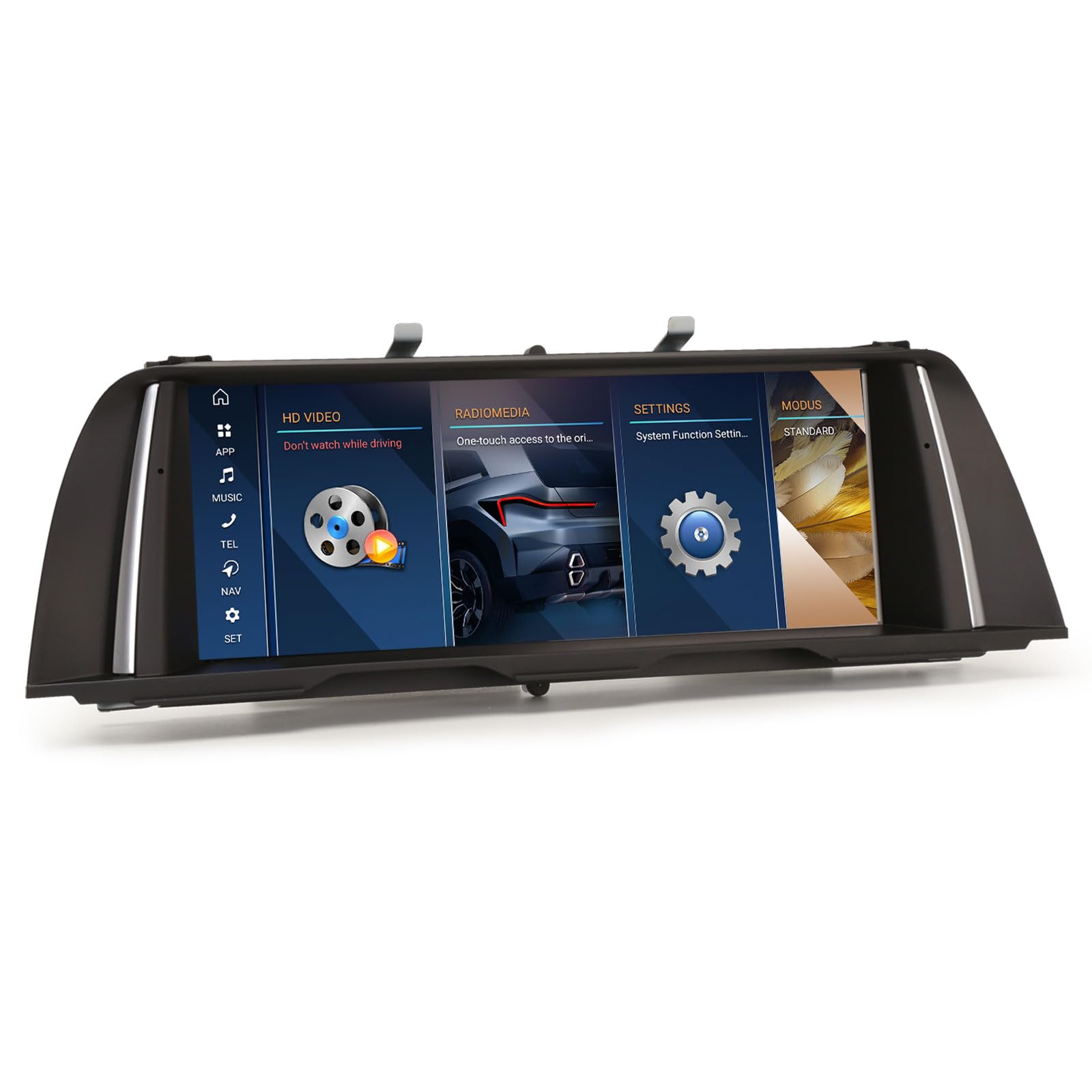 Qualcomm 10,25" 8-rdzeniowy 4 GB + 64 GB Android 14 radio samochodowe Bluetooth 5.1 GPS nawigacja do BMW serii 5 F10/F11 (2013-2016) z systemem NBT obsługuje IPS DAB+ bezprzewodowe CarPlay Android