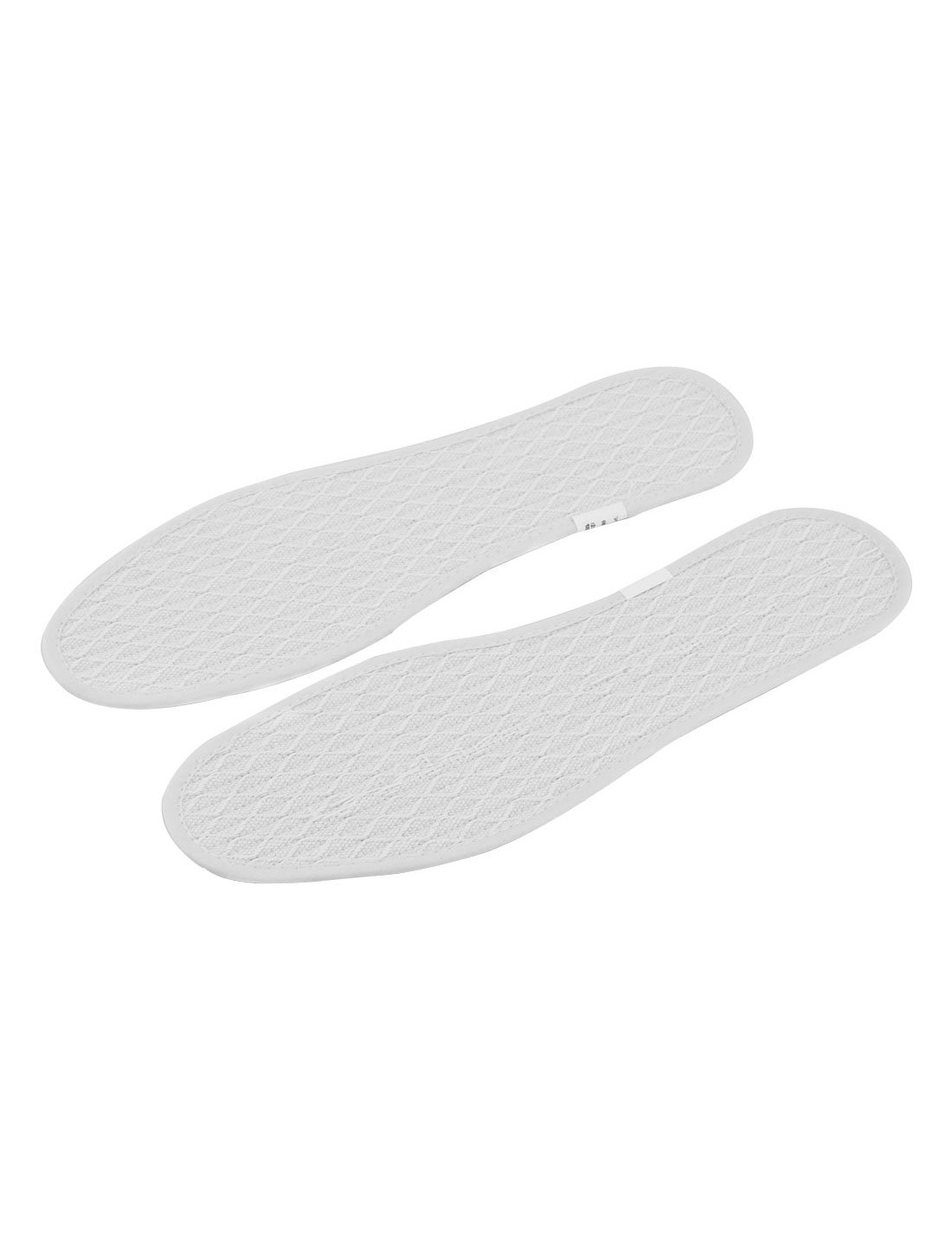 GenericGeneric Pair Men Flax Full Length Washable Shoes Insoles Pad White EU Size 45