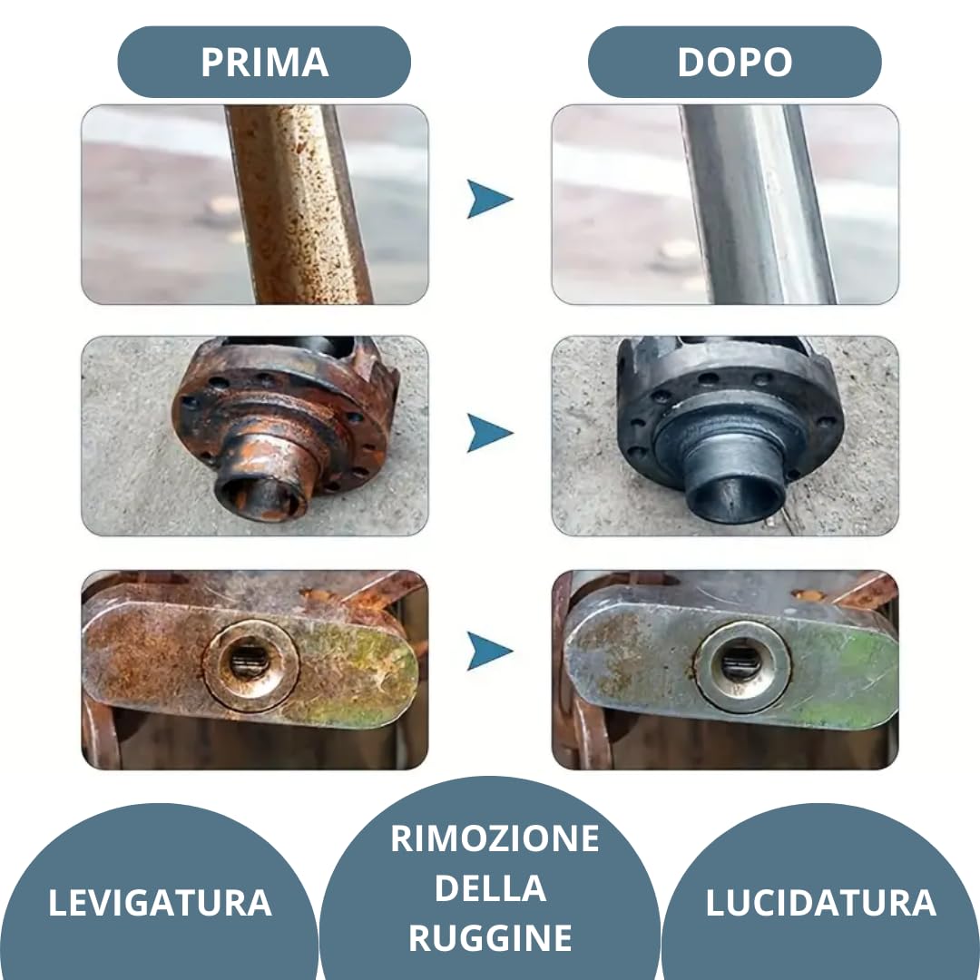 WORKPRO Dischi Abrasivi A Lamella 125mm Grana 60 - 10 Pezzi Per Lucidatura - Foto 5
