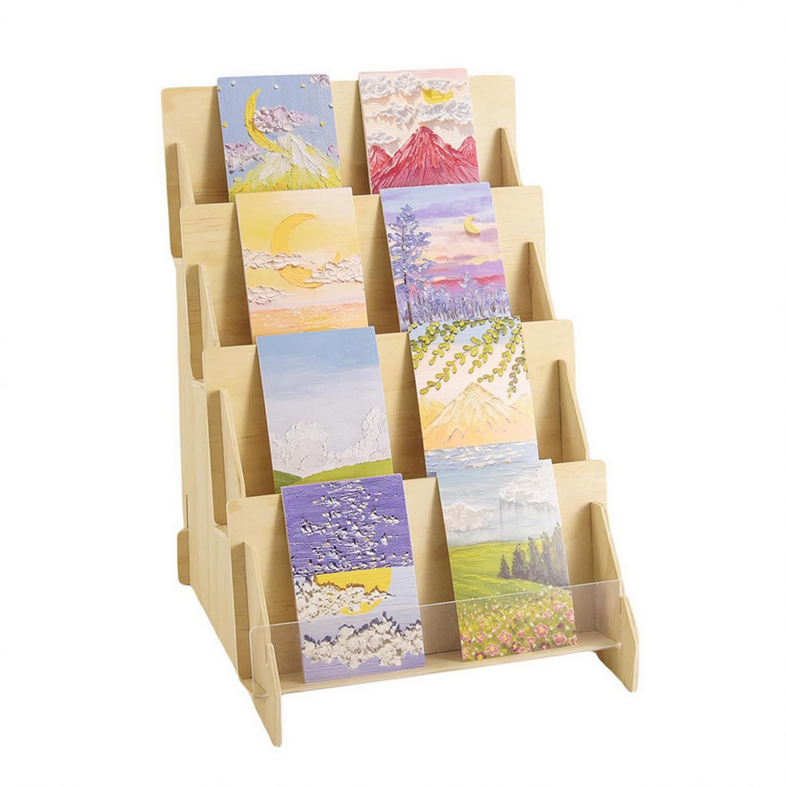 Présentoir à Cartes à 4 Niveaux, conçu pour accueillir Plus de