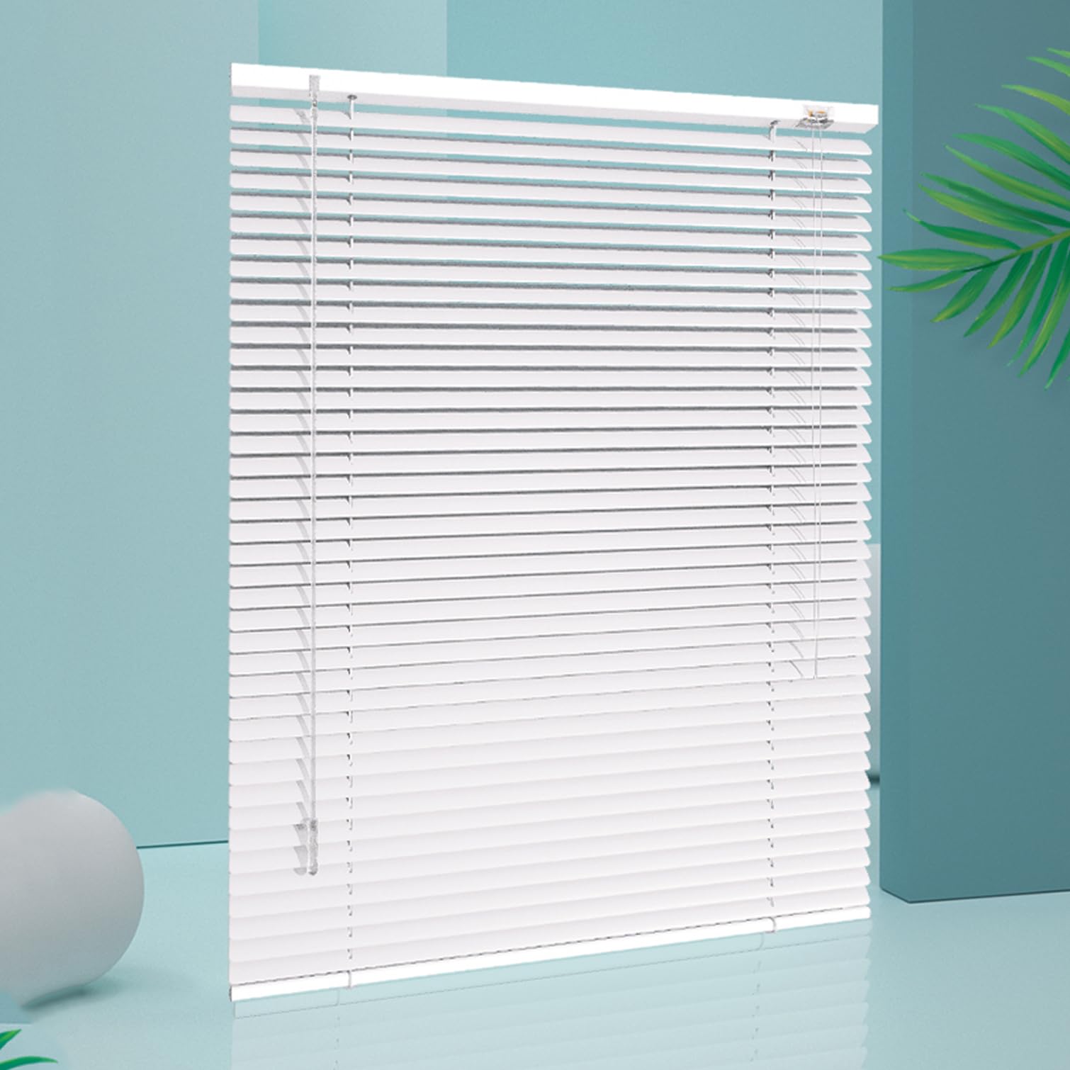 Tenda Veneziana in Alluminio per Interni,Bianco,Tenda Parasole,Oscuranti/Isolamento Termico Tenda Veneziana in Metallo,per Finestra Home Office,Larghezza x Altezza (130x140cm)