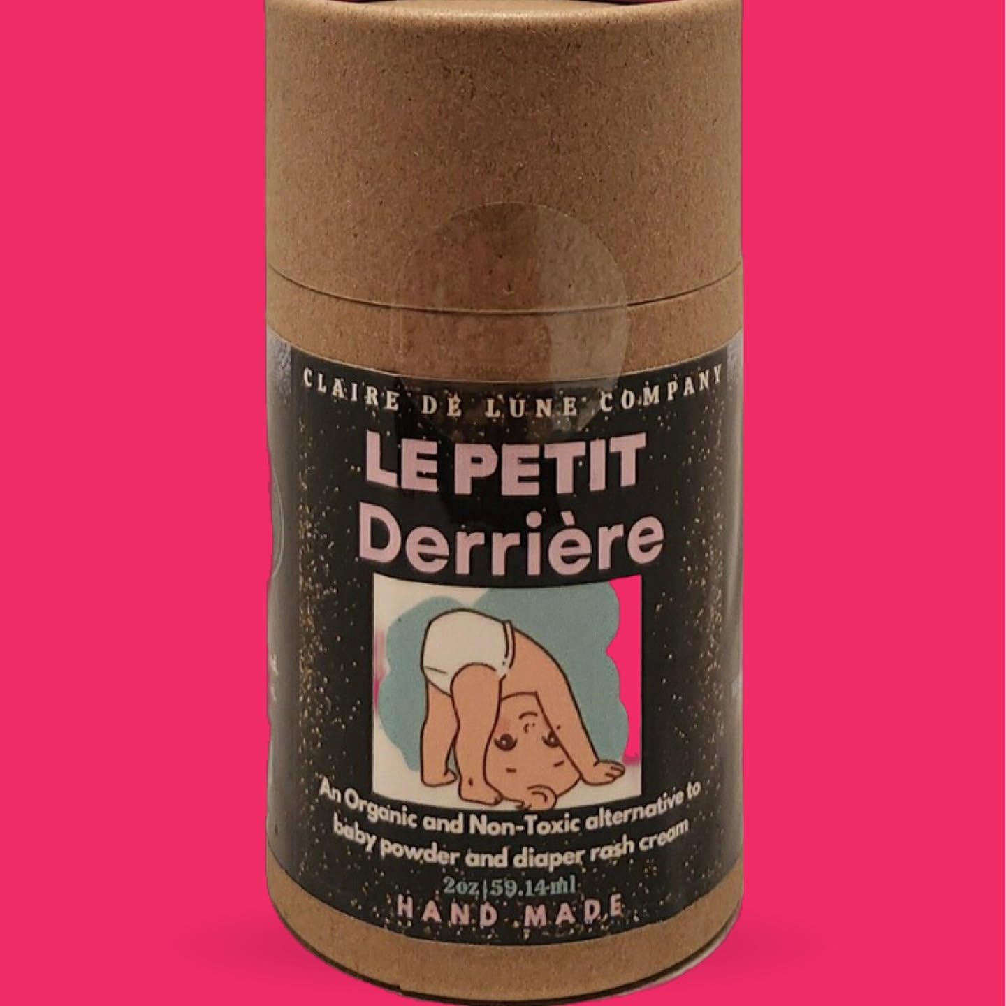 Le Petit Derrière Talc-Free, Organic, Non-Toxic Baby Powder Alternative, The Diaper Rash Eraser, Won't Create Toxic dust Cloud Like Regular Baby Powders, Ancient French Recipe, Fragrance Free