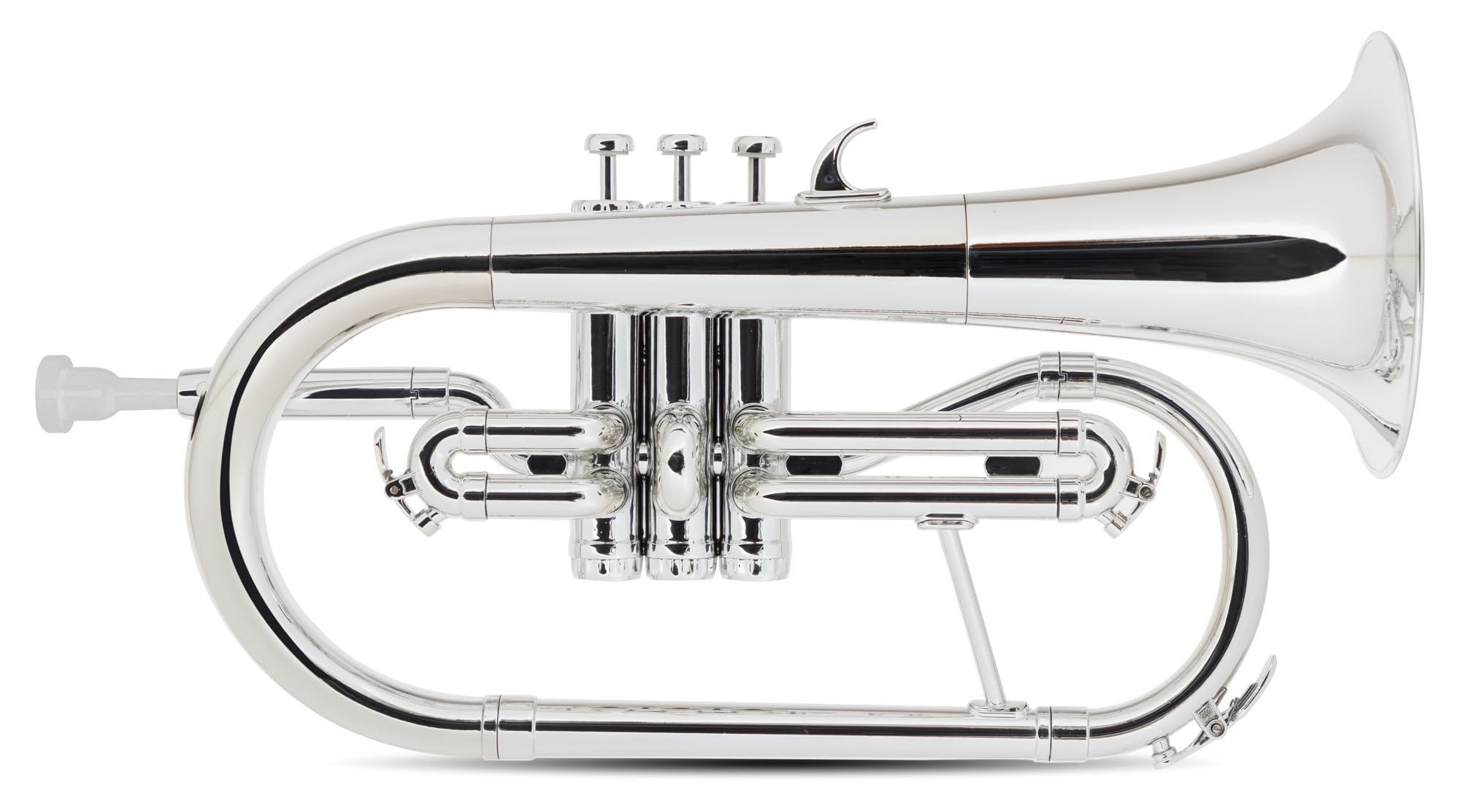 Classic Cantabile MardiBrass Flicorno in ABS Plastica - Valvole Perinet - 600g leggero - Diametro: 11,5 mm - incl. bocchino e custodia - argento