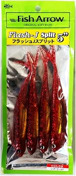 Fish Arrow Flash-J Split SW 5" 4 adet/paket #116 Red/gold Olta