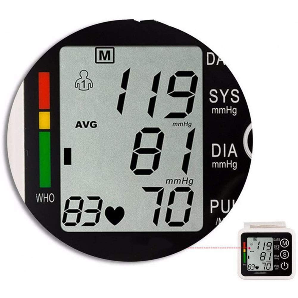 Ciśnieniomierz na nadgarstek, cyfrowy wyświetlacz tonometru LCD Automatyczny miernik do użytku domowego, inteligentny adapter monitora Tester BP Przyrząd do pomiaru maszyny Typ domu Automatyczny duż
