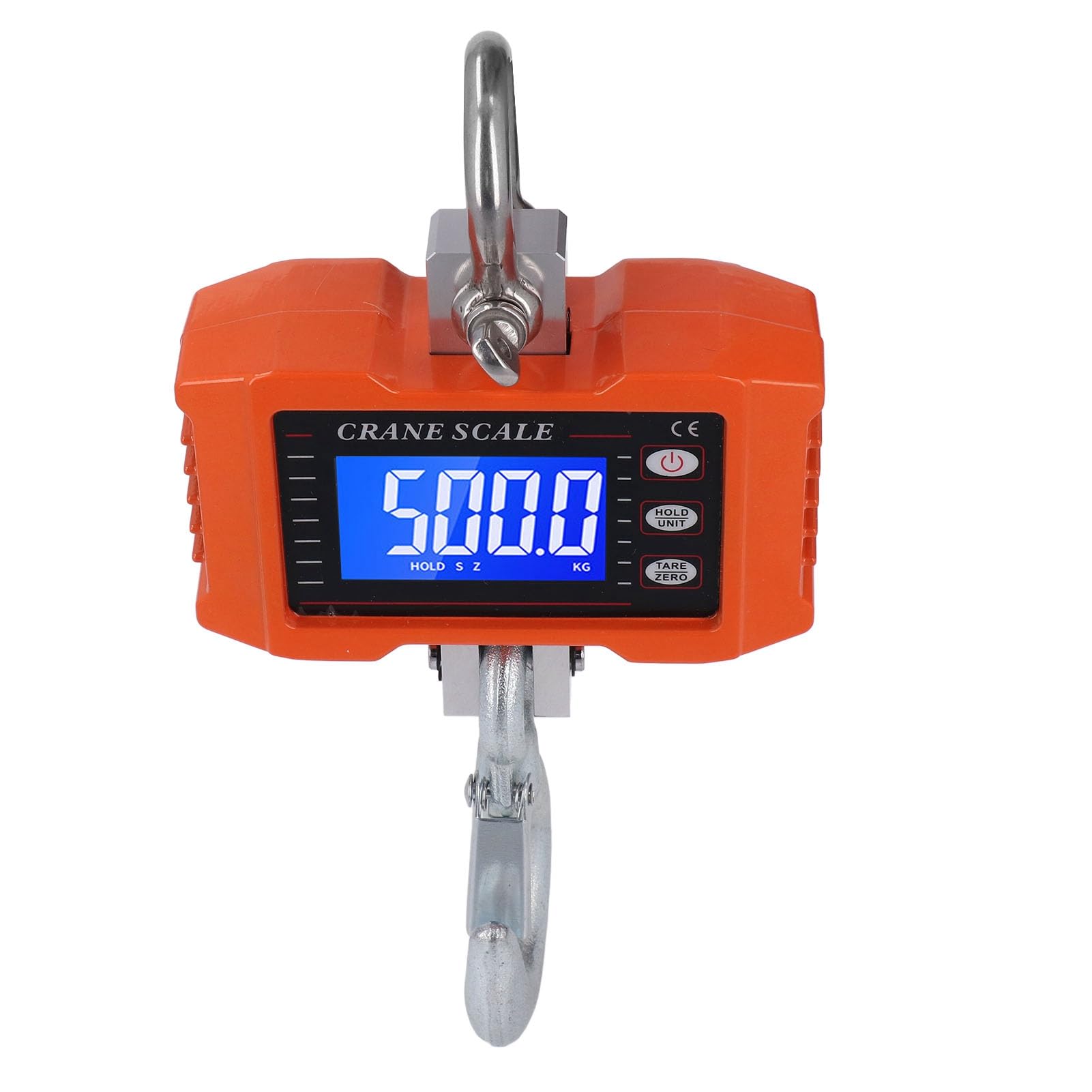 Báscula colgante digital de 1000 kg con control remoto, báscula de grúa industrial resistente con pantalla LCD para almacén, camión, pesca, gancho de acero inoxidable, color