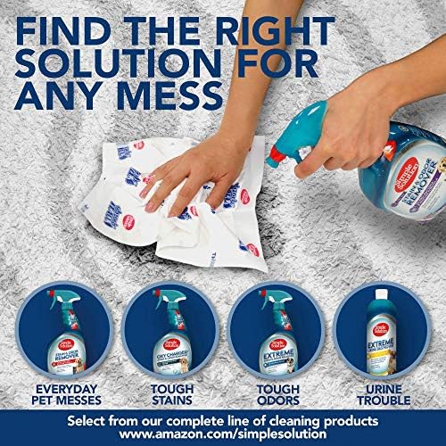 Miniatura 6 de Simple Solution Abzorbitall - Toallas absorbentes para mascotas, hojas de limpieza de orina y excrementos de perro multisuperficie, 12 x 17