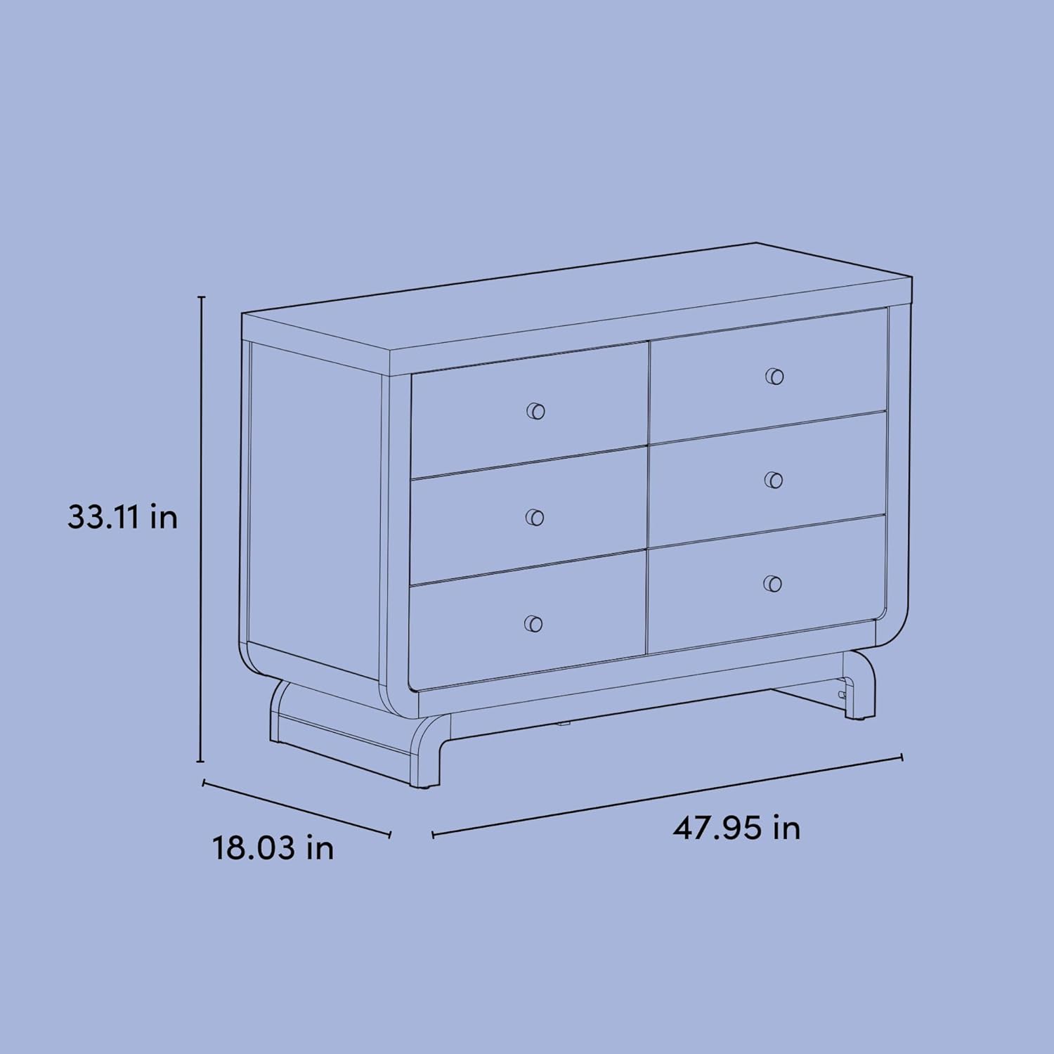 Storkcraft Santorini 6 Drawer Double Dresser (Frosted Oat with Driftwood) - GREENGUARD Gold Certified, Interlocking Drawer System, Dresser Drawer Organizer for Kids Bedroom 6 Drawer Dresser Frosted Oat With Driftwood