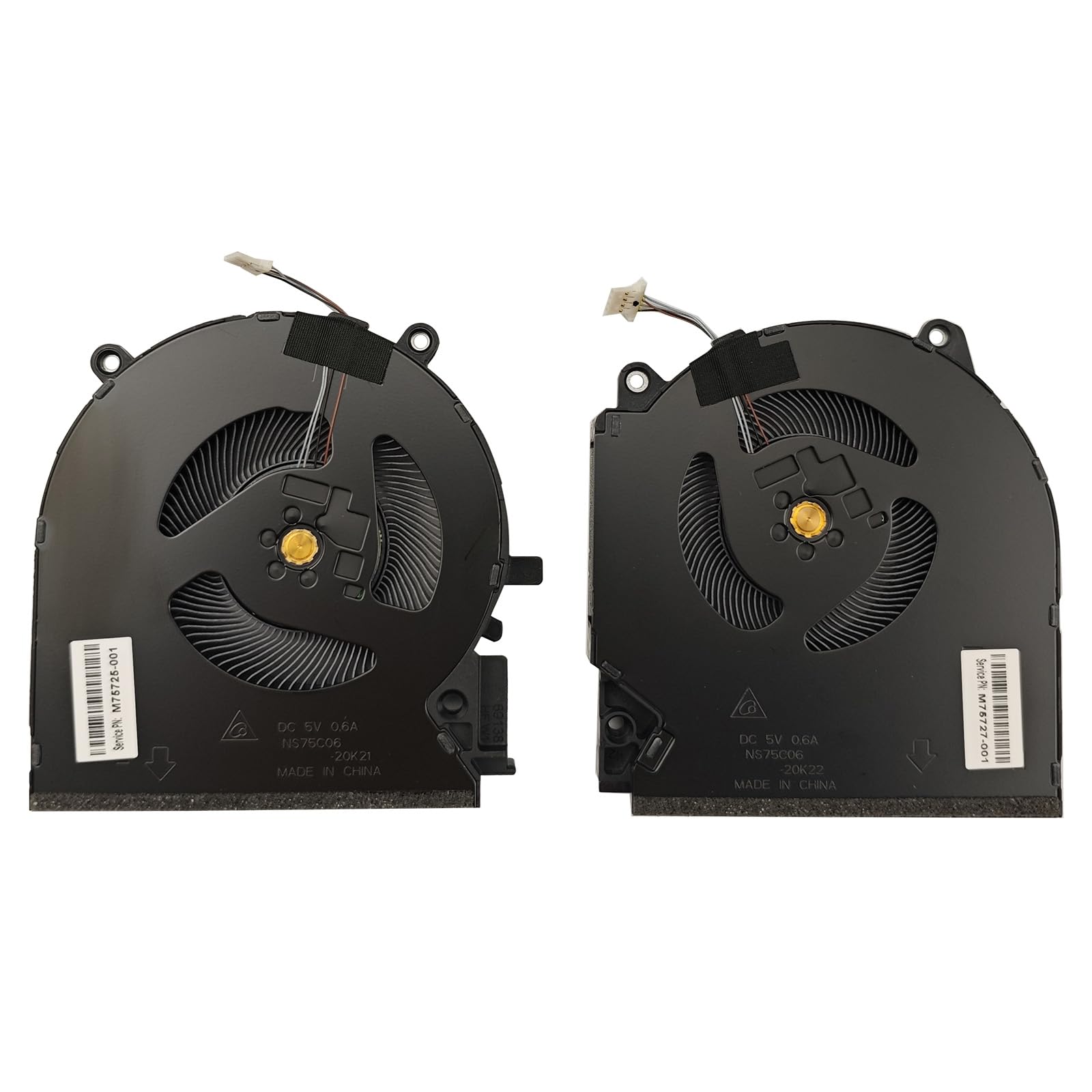 BestParts CPU + GPU Ventilador de refrigeración de repuesto para HP Victus 16-D, 16-d0000 16-d1000, 16-d0xxx 16-d1xxx 40.9 cm Gaming Laptop, P/N: M75725-001 M75727-001, M54776-001 (solo para RTX 306 0