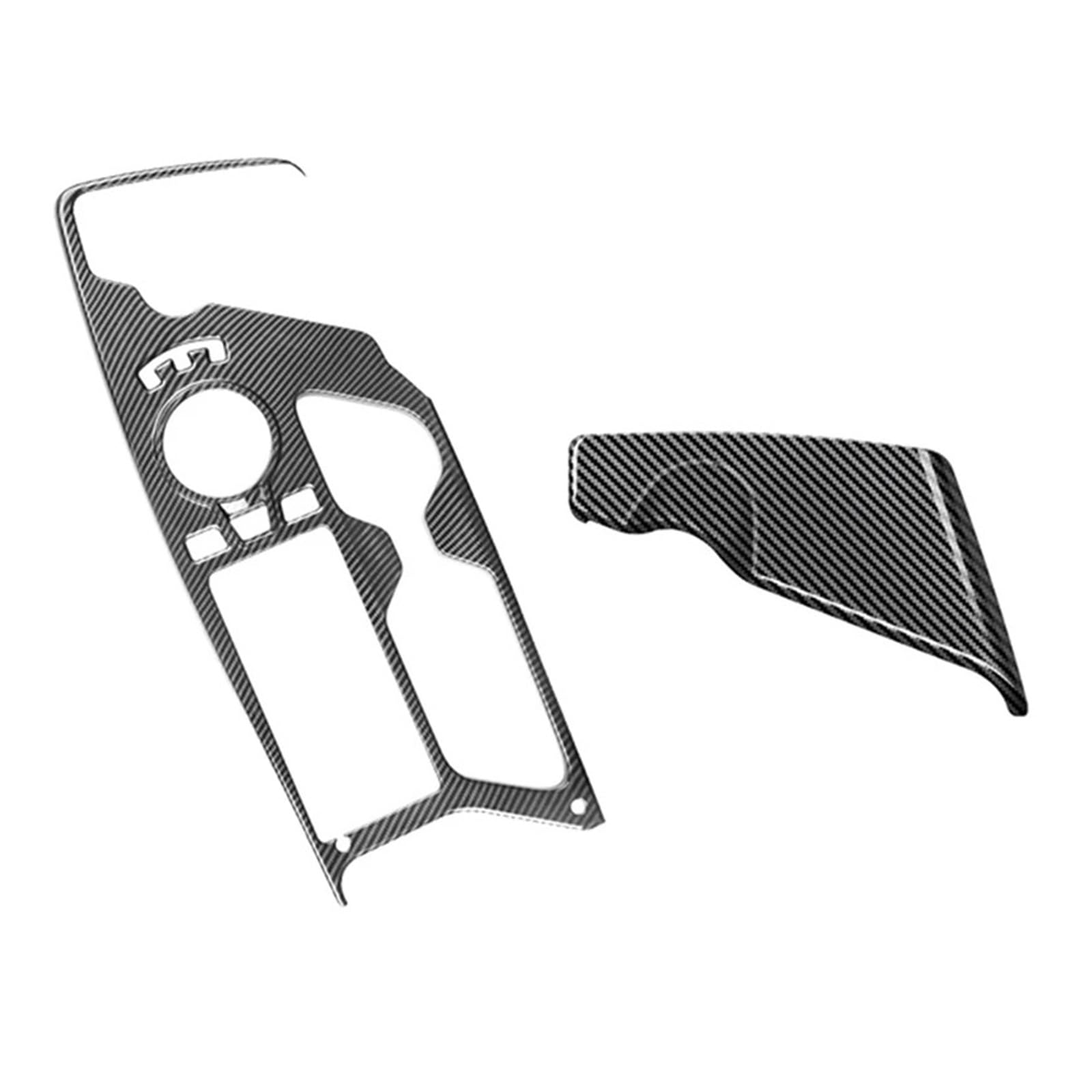 Fghdssa Carbon Fiber-Lhd Console Panel Trim For Kia Ev6 2022-2025 Lhd Rhd 2Pcs Car Carbon Fiber Center Console Gear Shift Panel Water Cup Holr Coration Cover Trim(Carbon Fiber-Lhd)