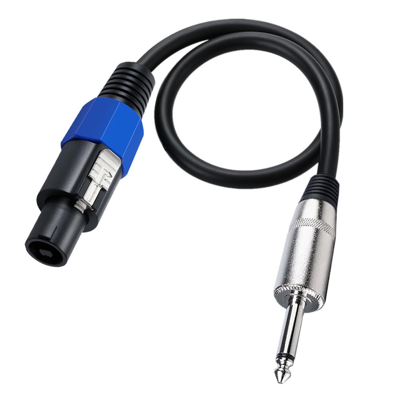 Cavo adattatore maschio da 6,35 mm a maschio Speakon maschio da 6,35 mm a connettore maschio Speakon per amplificatore di potenza altoparlante mono da 6,35 mm amplificatore per chitarra