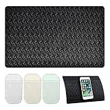 AFUNTA 4 PCS Anti-Slip Car Dash Sticky Pads, 2 Size Heat Resistant Non-Slip Mats, Dashboard Cell Phone Mount Holder Mats, Reusable after Washing off Dust