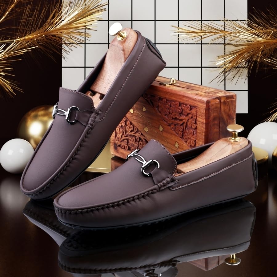 Image of WUGATTI Men's Suede Stylish, Comfortable & Casual Slip-On Loafers