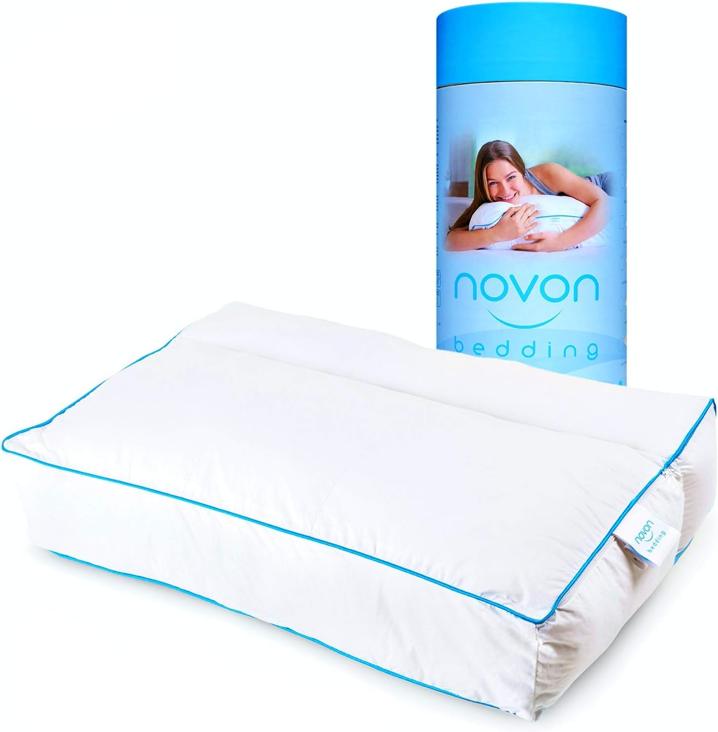 Gusseted Down Alternative Pillow Side and Back Sleeping with Orthopedic Chiropractic Firm Contour Support for Cervical Neck and Back Pain Relief - Easy Care Pure Cotton Shell- Washable