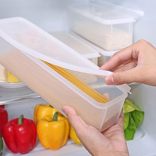 Miniatura 3 de Guardians Contenedor de pasta de fideos para almacenamiento de alimentos, caja de espaguetis con cubierta blanca