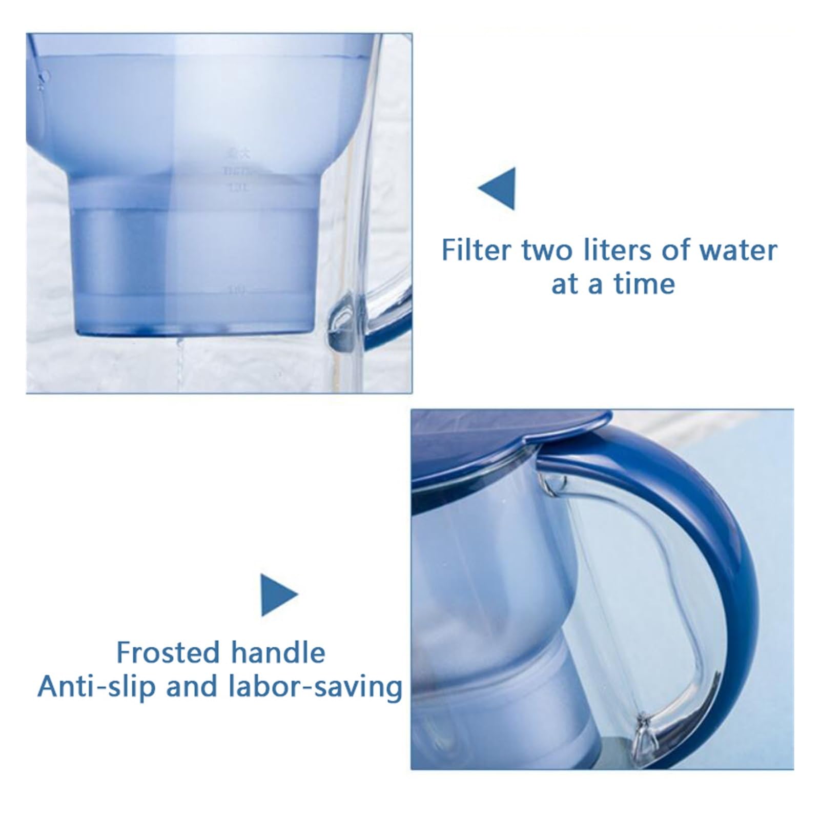 Serbatoio filtro acqua potabile Depuratore d'acqua Capacità 2,5 litri Filtro dell'acqua Filtro a quattro strati Brocca d'acqua Depuratore Ufficio Domestico Tipo universale