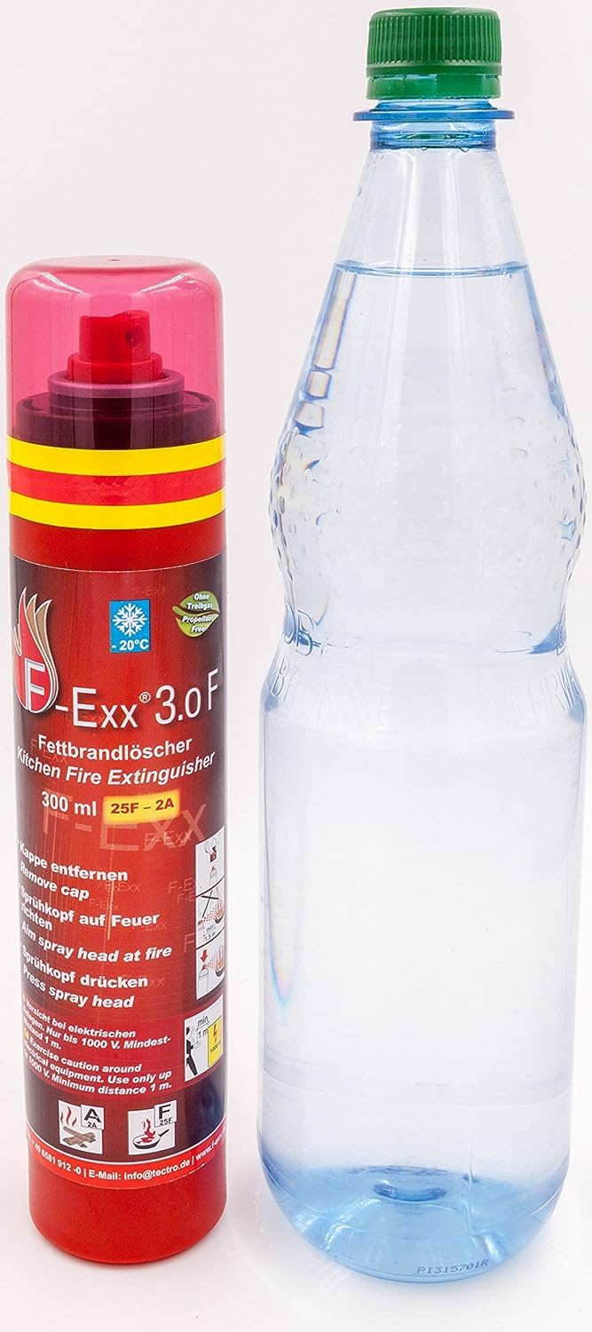 F-Exx 3.0 F - Fettbrand- und Festbrand-Feuerlöscher für Haushalt und Küche im 2er-Pack (Made in Germany)