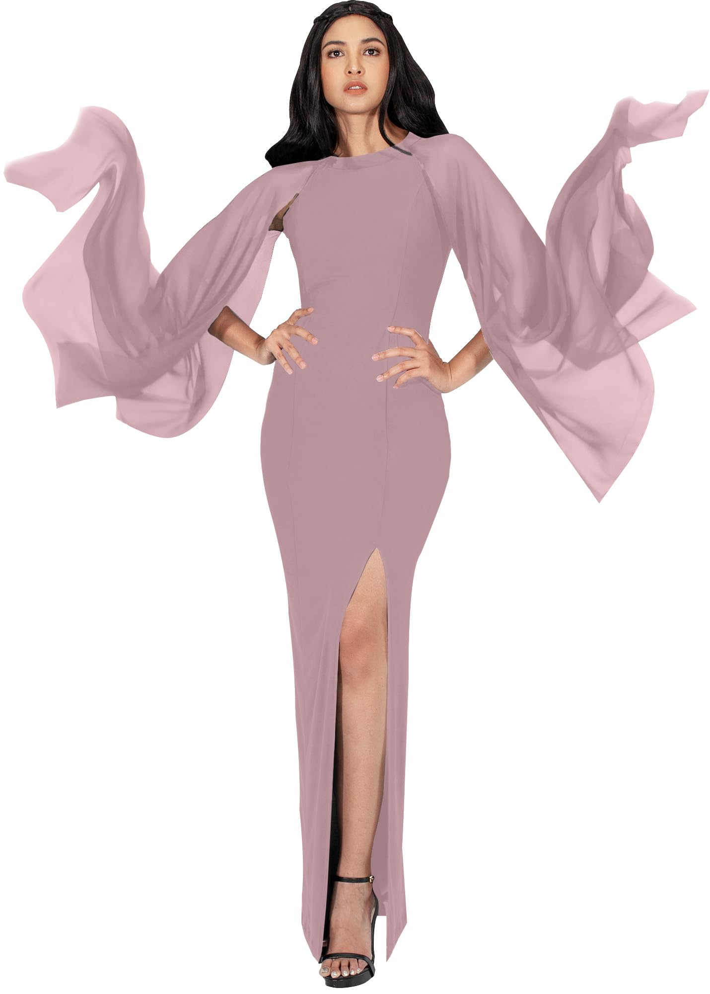 KOH KOH Womens Flowy Cocktail Party Elegant Formal Floor Length Maxi Dress Gown