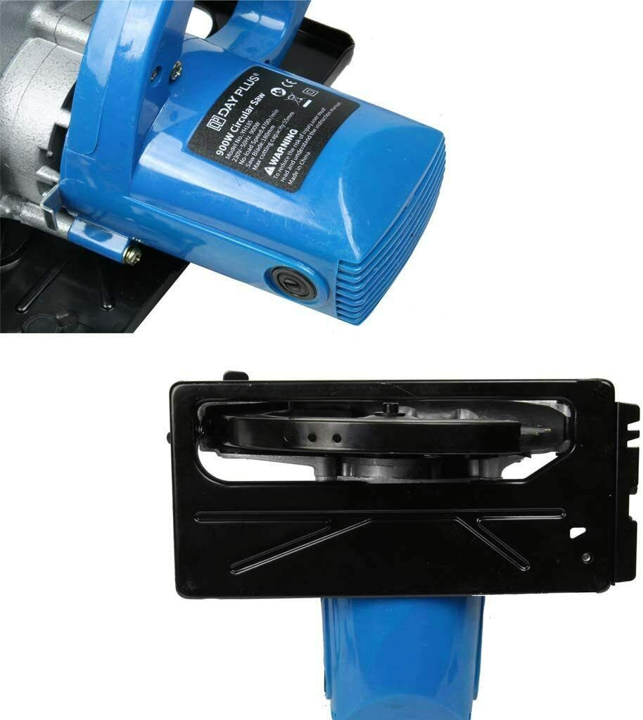 900W sierra circular portátil con cable, sierra circular de mano, sierra circular de inmersión con carril guía, profundidad de corte: 90°: 55mm/45°: 38mm, para madera, plástico, metal blando, plástico