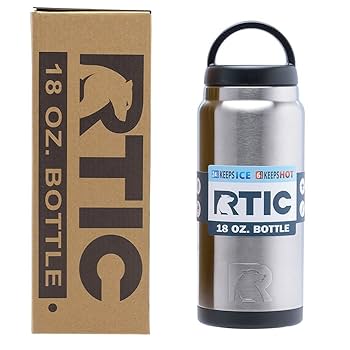 シルバー ステンレス水筒 Amazon | RTIC ステンレススチールボトル 18oz シルバー