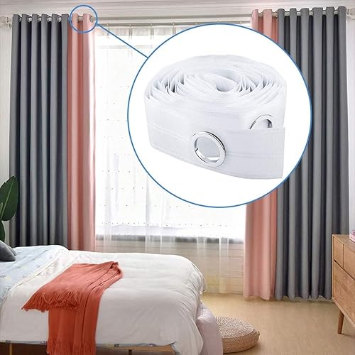 Miniatura 5 de INCREWAY Curtain Tape, 10m (10.9Yards) Drapery Curtain Heading Grommet Tape for Perforated Curtains Header DIY Decoration, White