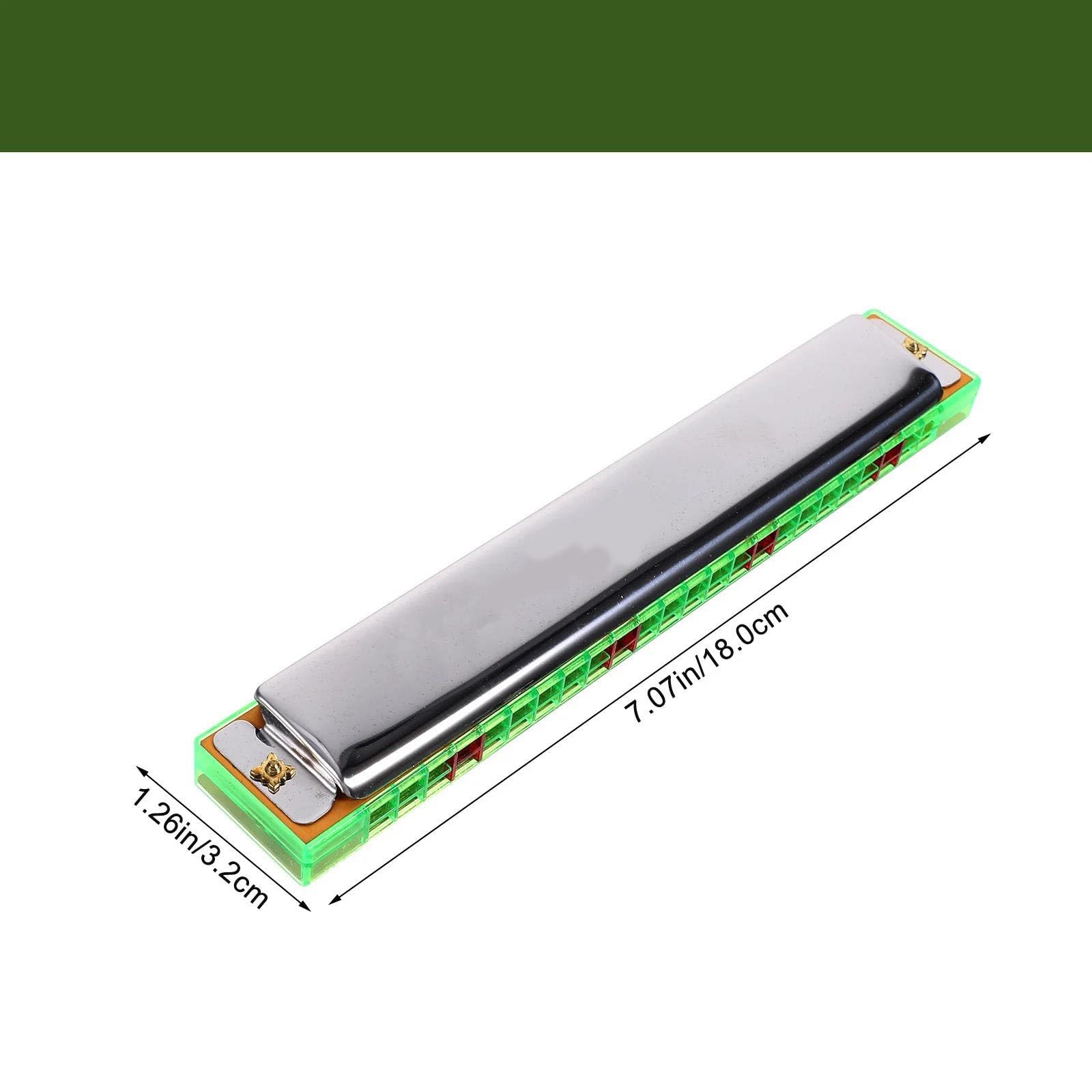 Einsteiger Mundharmonika C-Dur-Mundharmonika 24 Löcher Luftdichtes Tragbares Metallinstrument