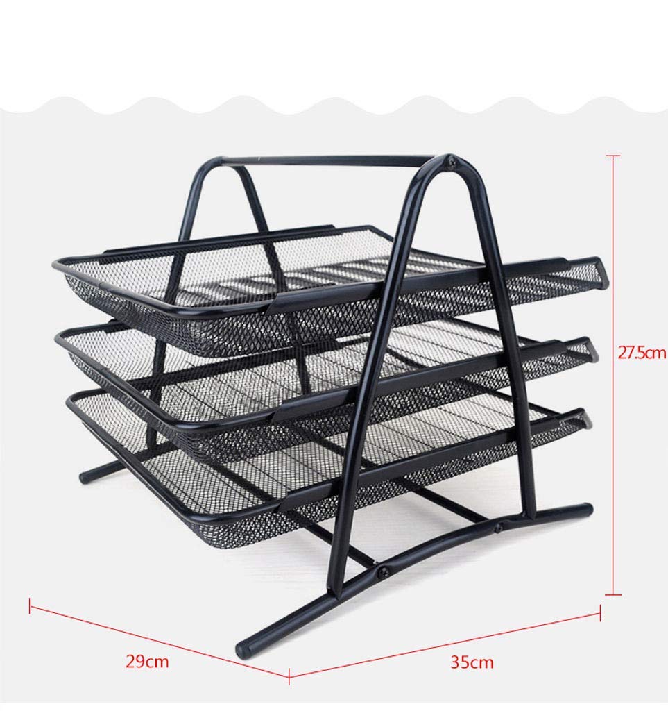 Bureau Bestand Organisator Bureau Organizer, Schuiflade Metalen Mesh Desktop Papier Inbox Lade Bestandshouder Bestandsopslag Organizer Kantoorbenodigdheden Multifunctionele Kantoor Document Boek Krant Organizer-3
