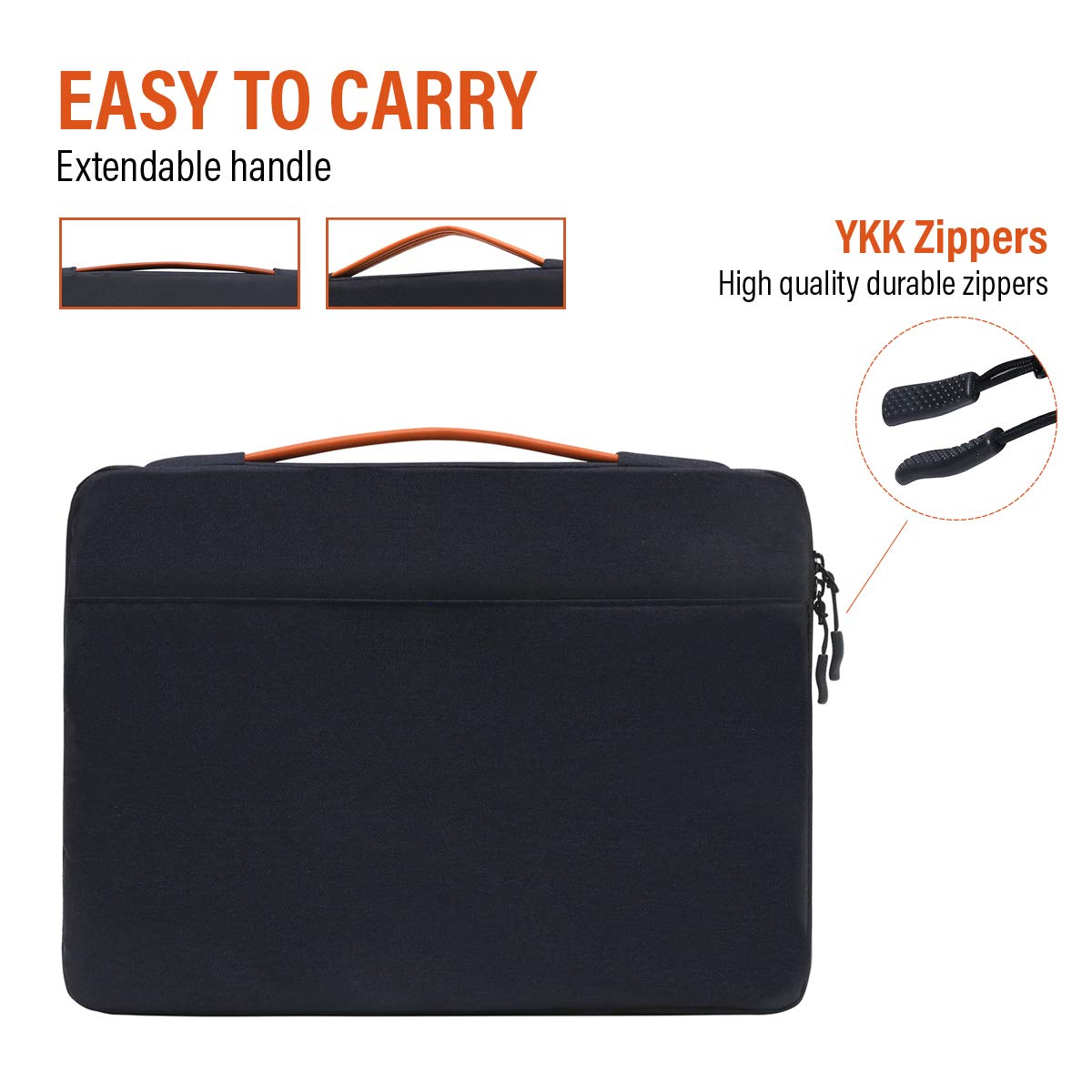 LSS Protective Laptop Sleeve With Handle - Slim Case For 13-13.5 Inch MacBooks, Surface Laptops & More