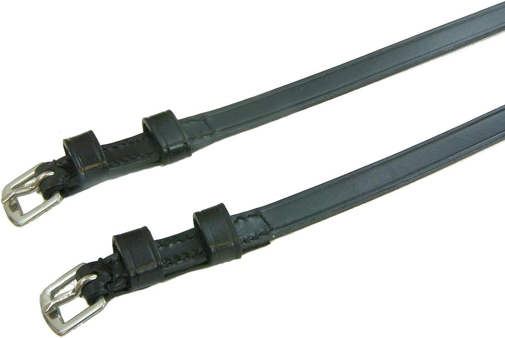 Exselle Child's Double Keeper English Spur Straps - Premium Leather for Secure and Comfortable Riding