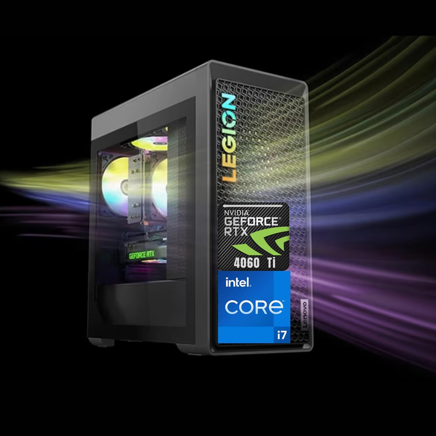 Lenovo Legion T5 Ultimate Gaming Tower Desktop, Intel Core i7-13700F, NVIDIA GeForce RTX 4060 Ti, 64GB DDR5 RAM, 2TB SSD, HDMI, Display Ports, Wired Keyboard&Mouse, Wi-Fi 6E, Windows 11 Home, Black Lenovo Legion T5 Ultimate Gaming Tower Desktop, Intel Core i7-13700F, NVIDIA GeForce RTX 4060 Ti, 64GB DDR5 RAM, 2TB SSD, HDMI, Display Ports, Wired Keyboard&Mouse, Wi-Fi 6E, Windows 11 Home, Black