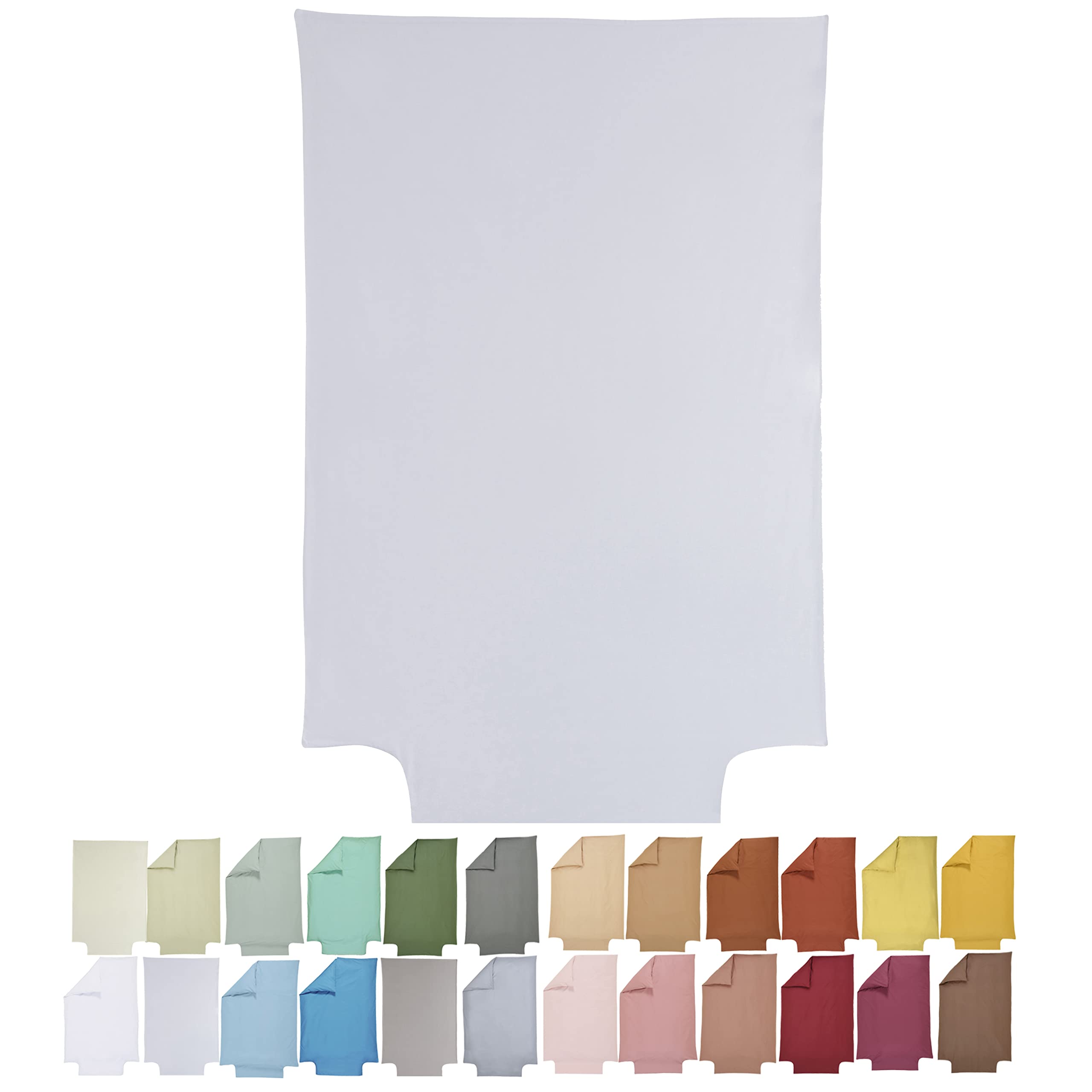 P'tit Basile Housse de Couette 75x120 ou 80x120 cm - 100% Coton Bio 57 Fils certifié sans substances nocives - Gris Perle - Idéal pour lit bébé 60x120 70x140 cm Berceau couffin - Rabat