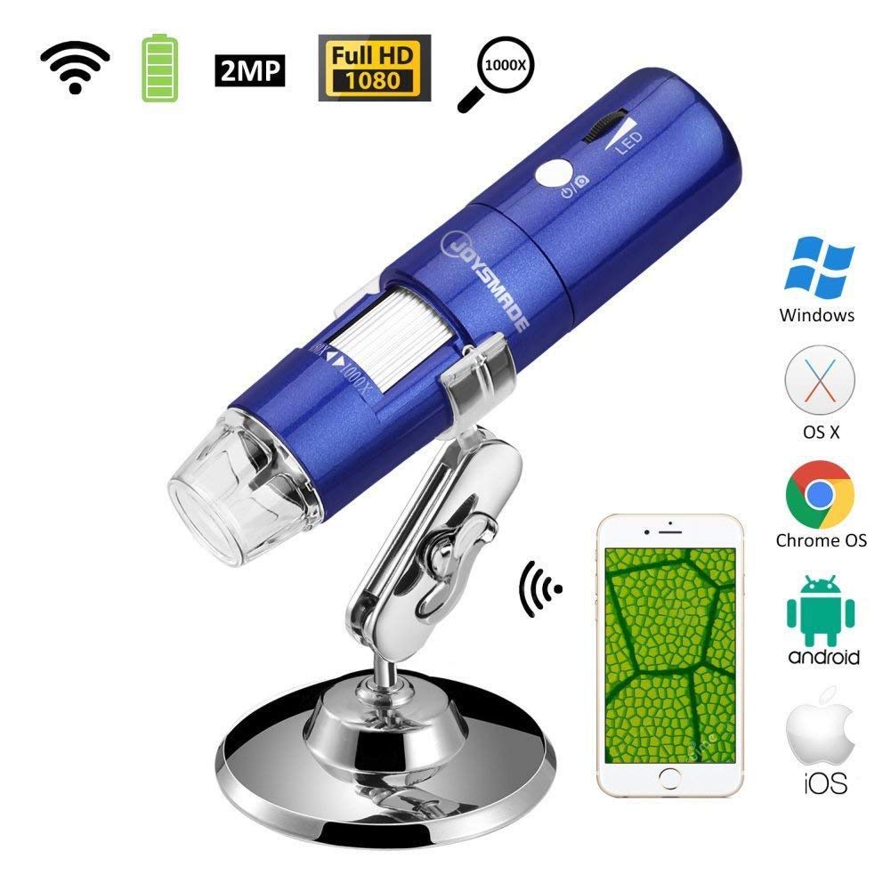 Microware Wireless Digital WiFi USB Microscope Portable with 2MP,1080P HD,1000x Magnification and Mini Pocket Rechargeable Kids Microscope for iPhone/iPad/Android Phone/Windows/Mac (B07CJH57G8) Amazon Price History, Amazon Price Tracker