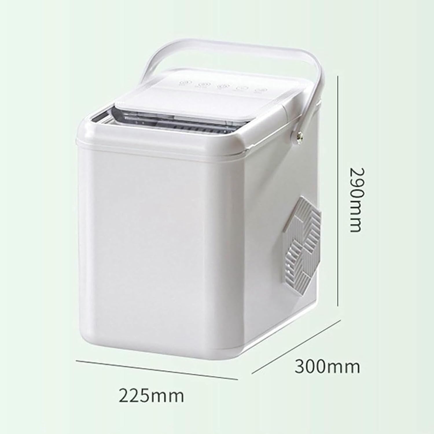 Electric Countertop Ice Maker, Self-Cleaning Ice Cube Maker with Ice Scoop and Basket, 9 Ice Cubes in 6 Mins, 2 Sizes of Ice, 12 KG in 24Hrs, Ice Maker Machine for Home, Kitchen,Office,Bar and Party