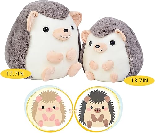 Miniatura 10 de Almohada corporal de peluche de erizo linda, almohada de peluche de erizo kawaii, muñecas de almohada de erizo gordito, juguetes de felpa súper