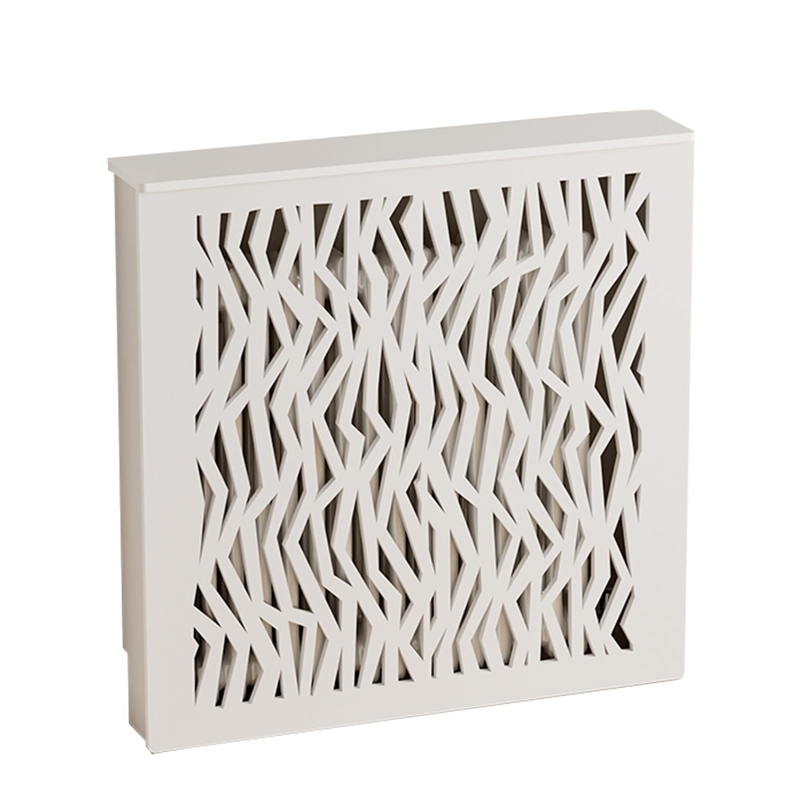 Cubre radiador de diseño geométrico blanco de alta gama para calefacción