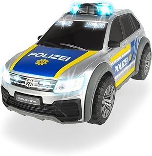 Dickie Toys 203714013 VW Tiguan R-Line, police car with light & sound, police car, police, incl.batteries, 25 cm, from 3 years, multi-colored