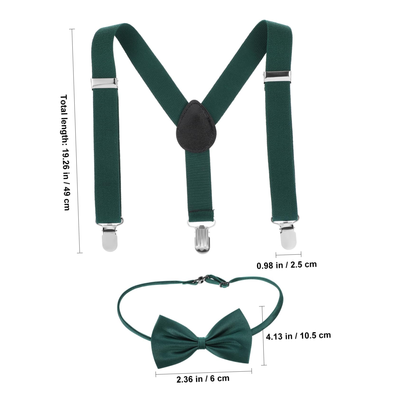 COLLBATH Bow Tie Set Boys Bow Ties Suspenders Elastic Strap Suspenders for under Clothing Matching Suspender Bow Tie Set for Men