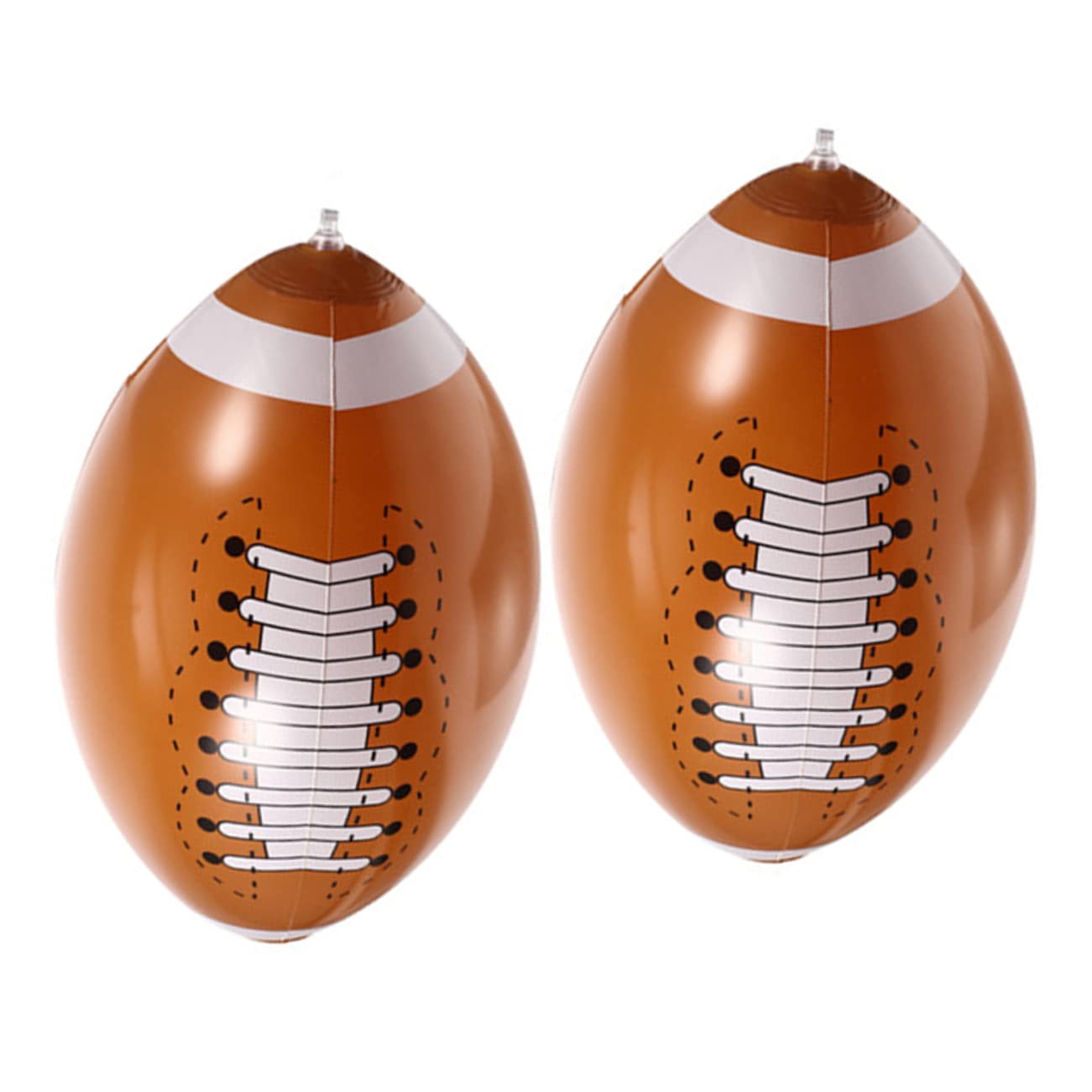 Vaguelly Inflatable Rugby Ball Lightweight Pvc Outdoor Beach Toy for Pool Party and Family Fun, Brown, 30X20CM