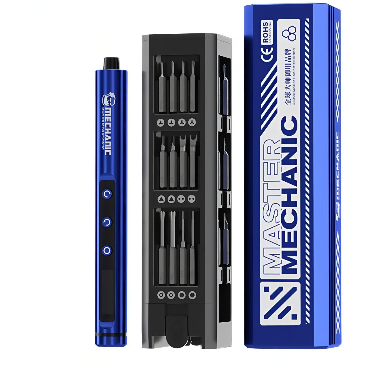 Kit strumenti di riparazione MECHANIC ES420, cacciavite elettrico 42-in-1 con luce LED, punte magnetiche, modalità doppia elettrica e manuale