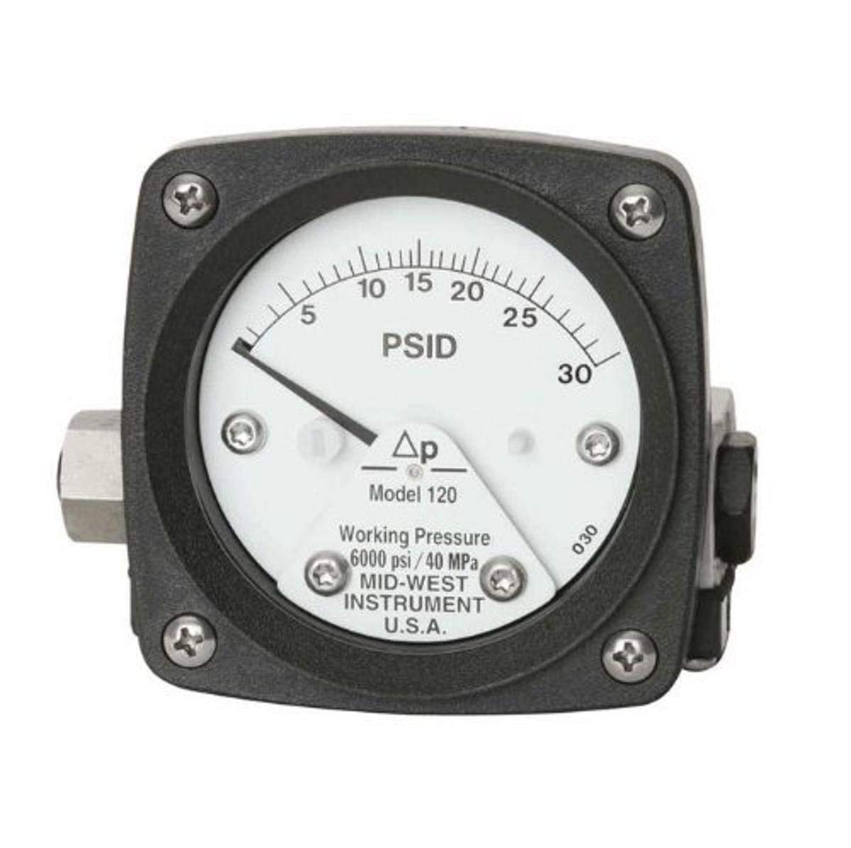 Mid-West InstrumentAO-68404-48 Mid-West 120, Piston Type Differential Pressure Switch, 100 psi, Al, Grommet