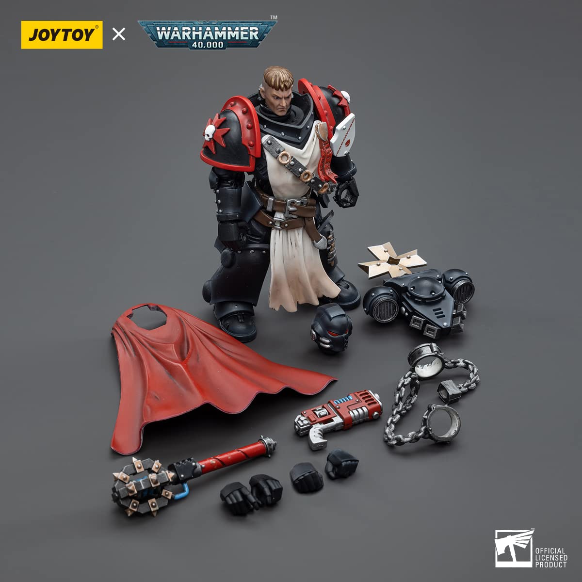 Joytoy Warhammer 40k Figurina 1/18 - Black Templars Sword Brethren Brother Dragen, 12 Cm, Altamente Articolata