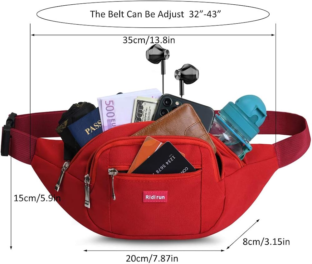 Waterproof bumbags and Fanny Packs for Women Men Hiking Running Travel Dog wolking Waist Bag for Women Men Ladies Boys Waterproof for Outdoor Sport - Image 4