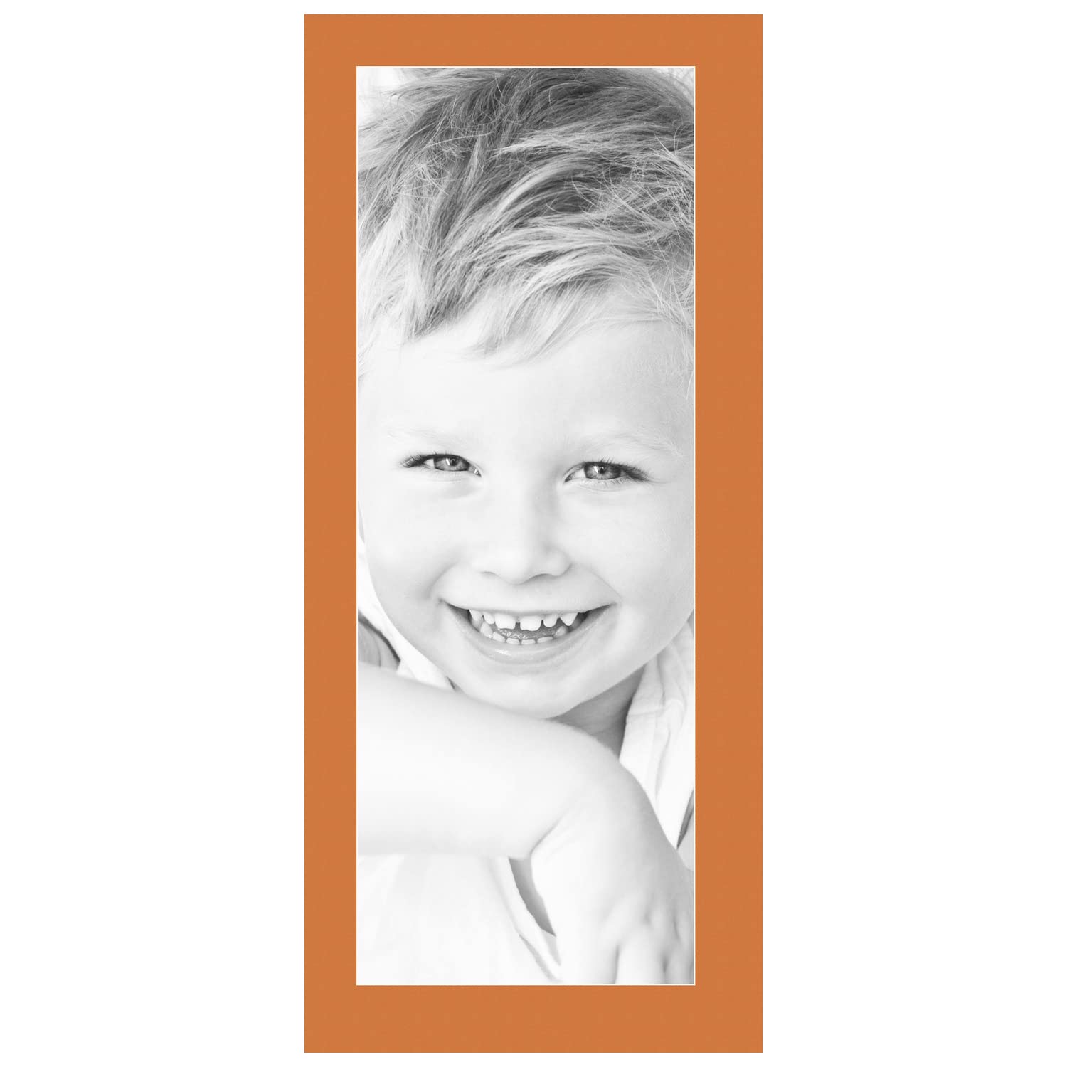 11x30 Tangerine / Octoberfest Custom Mat for Picture Frame with 7x26 opening size (Mat Only, Frame NOT Included)