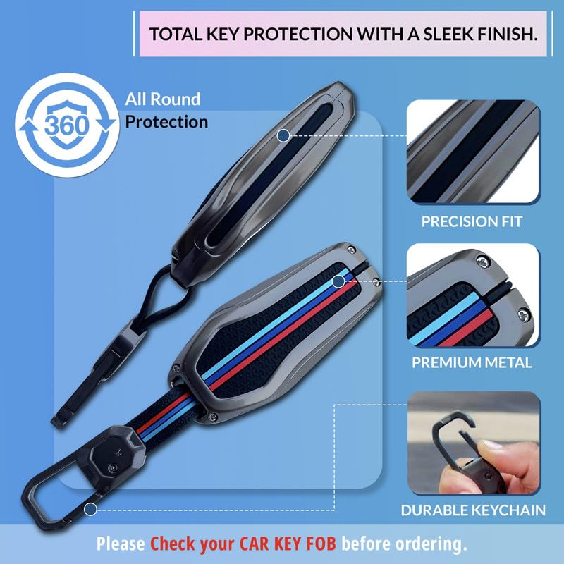 Image of NEODRIFT 'KeyShield' Car Key Cover for BYD Atto-3 (Shape 1, 04 Buttons) (Durable, Stylish, and 360 Protection)